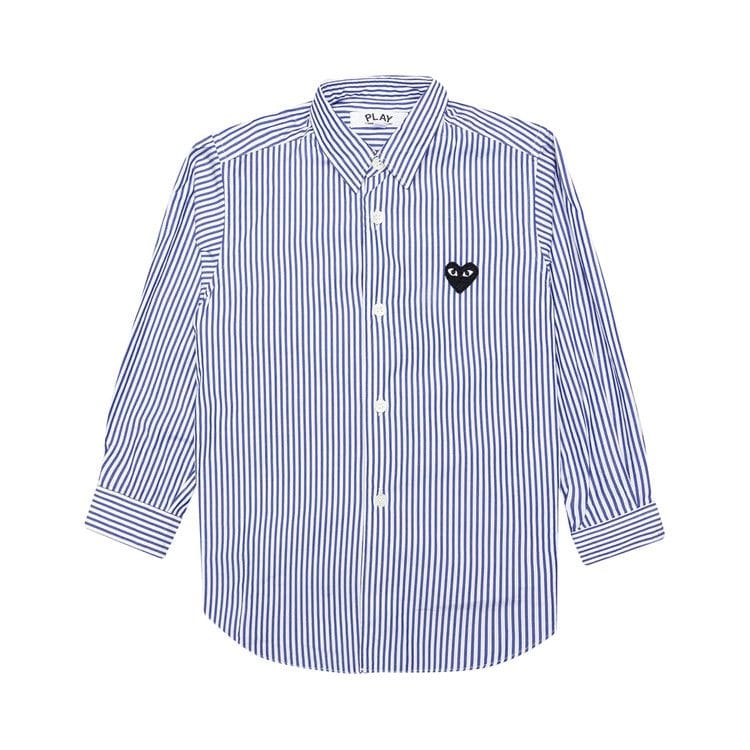 Comme des Garçons PLAY Long-Sleeve Striped Shirt White/Blue