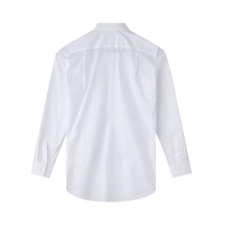 Comme des Garçons Play Long-Sleeve Button Down Shirt With Red Heart White
