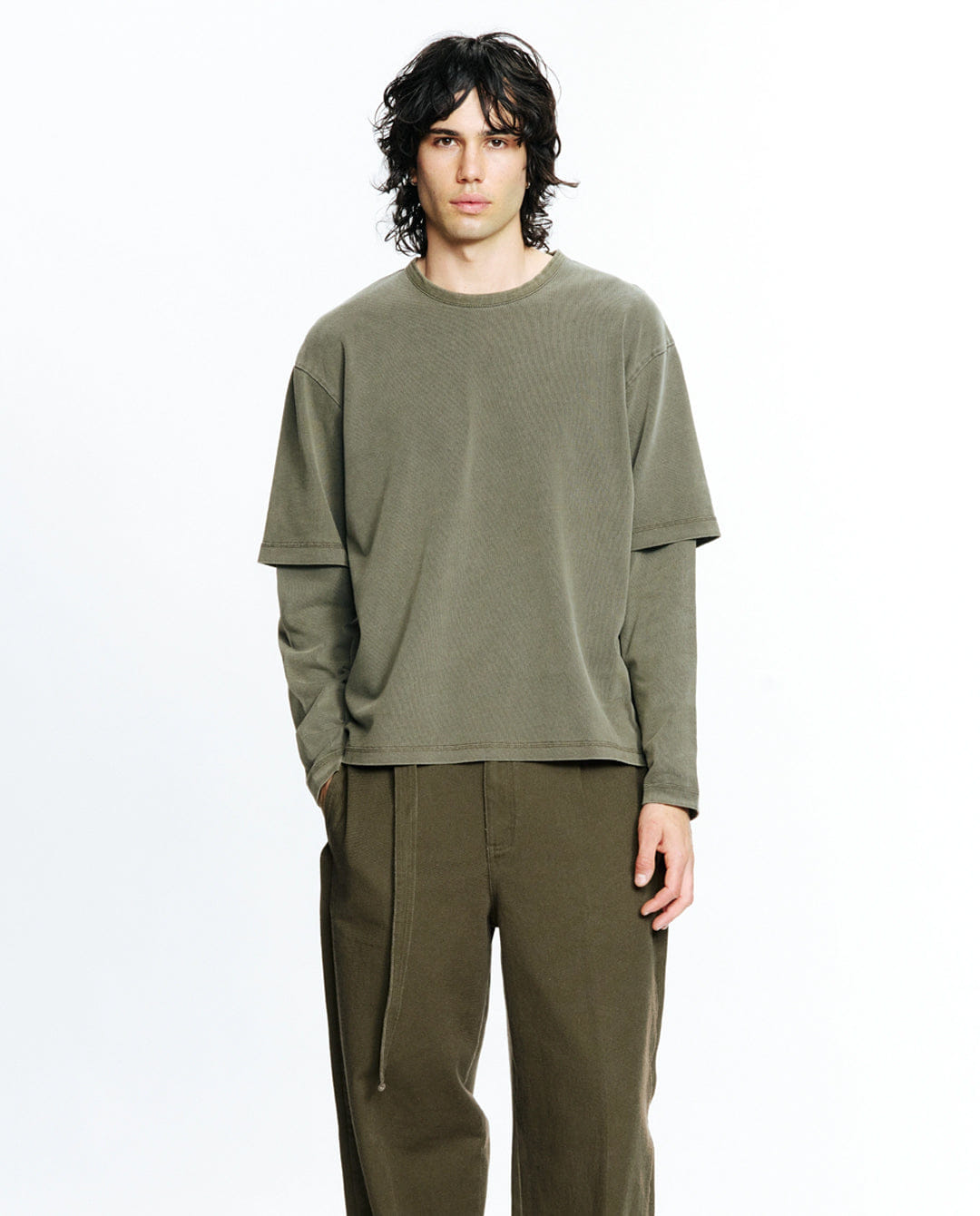 Beach Brains - Dream Layer LS T - Shirt - Fatigue