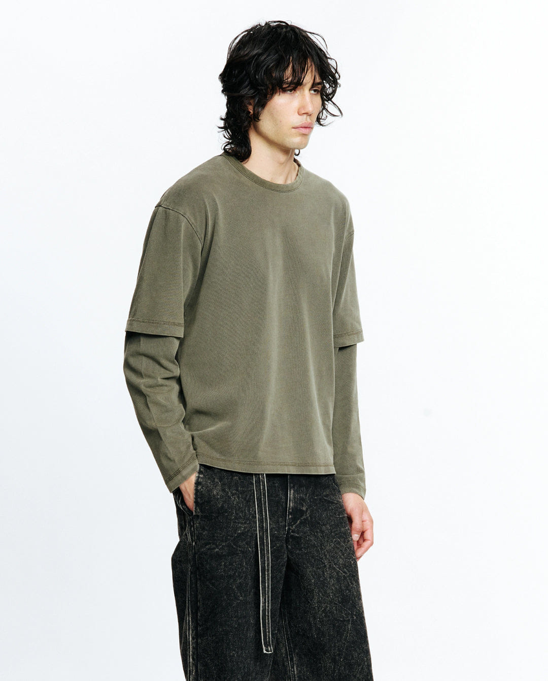 Beach Brains - Dream Layer LS T - Shirt - Fatigue