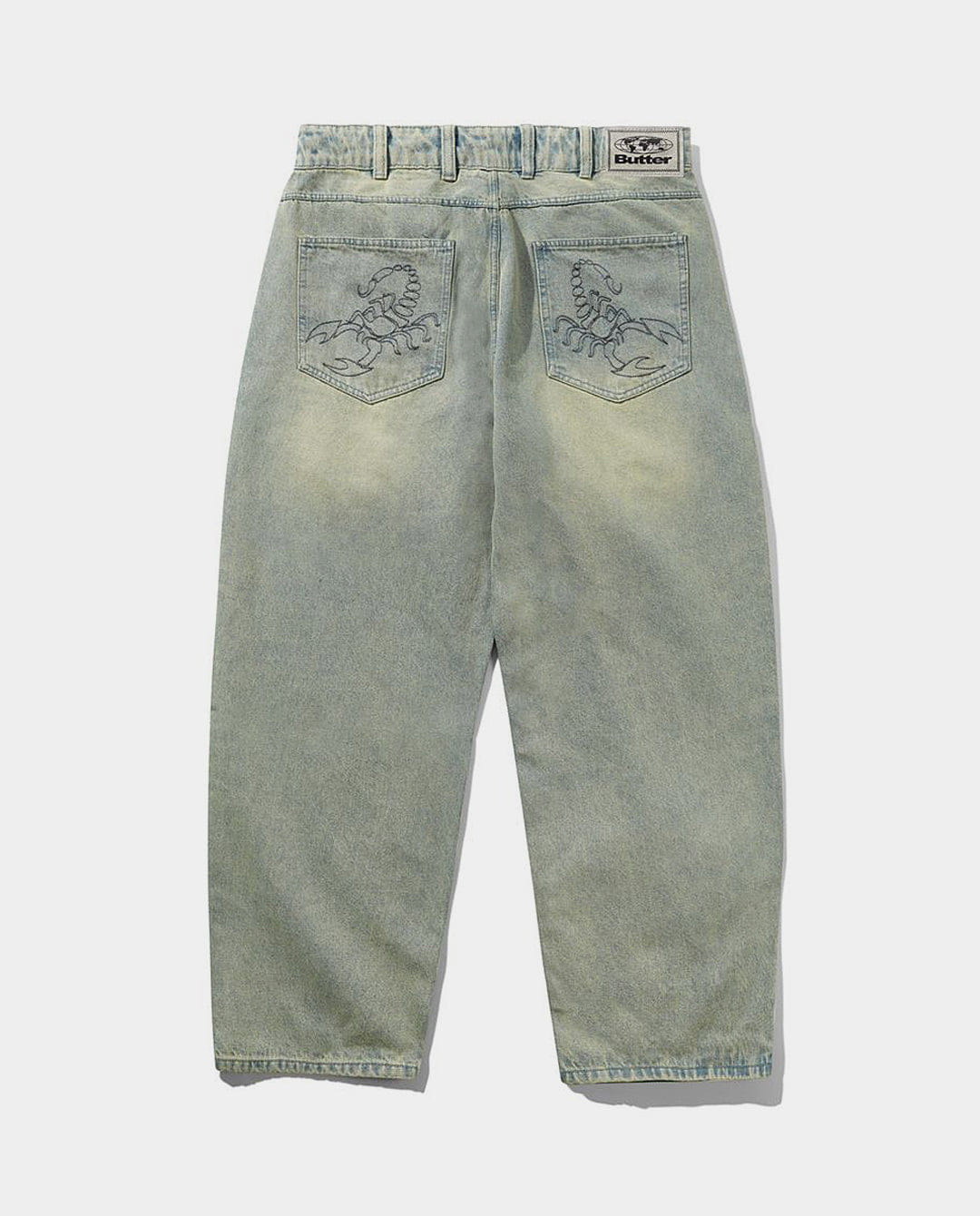 Butter Goods - Scorpion Stitch Denim Jeans - Tinted Light Blue