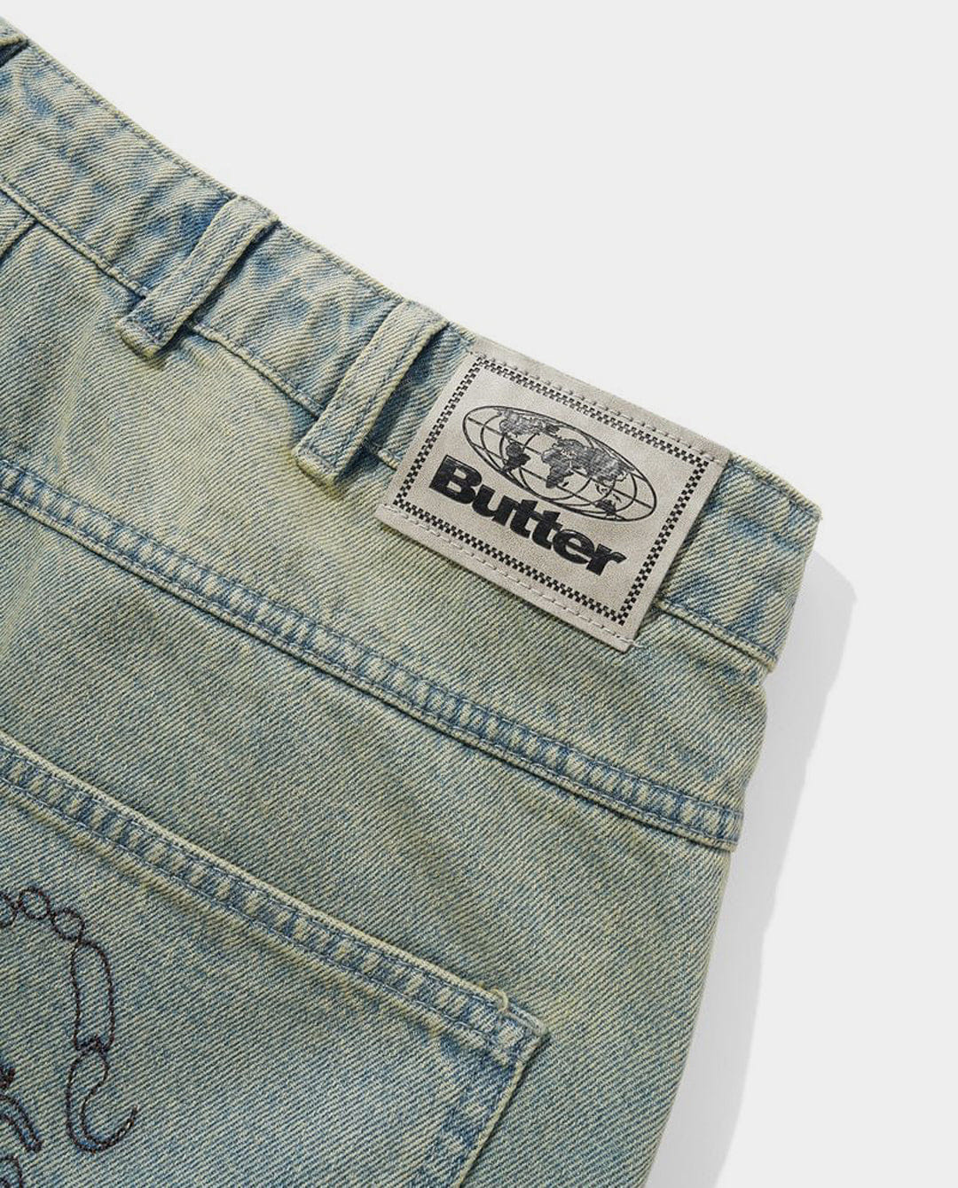 Butter Goods - Scorpion Stitch Denim Jeans - Tinted Light Blue