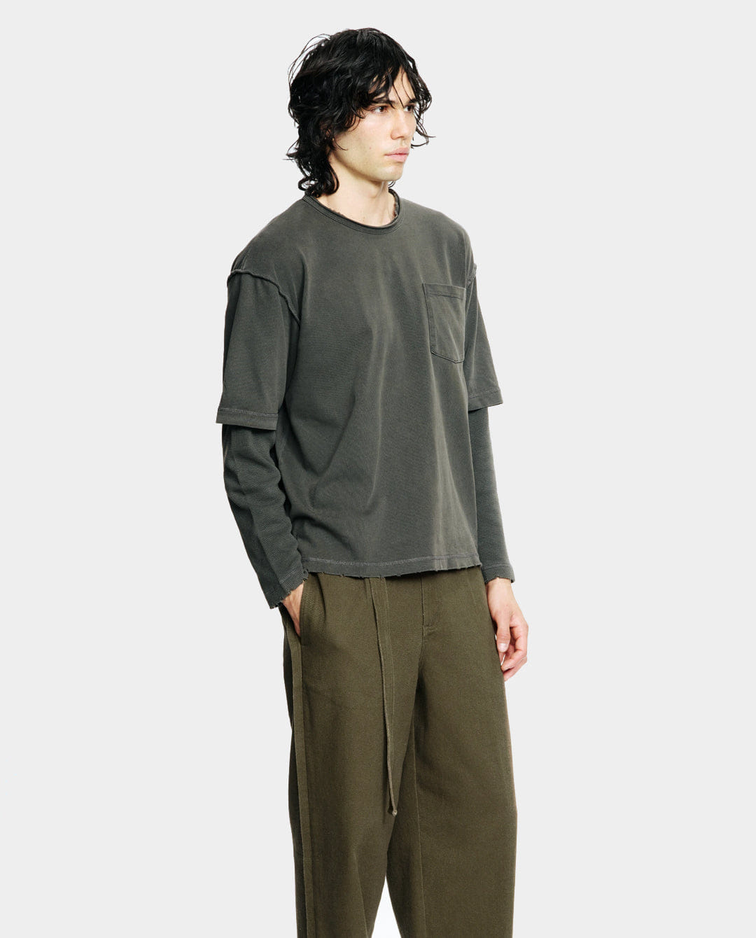 Beach Brains - Dream Layer LS T - Shirt - Charcoal