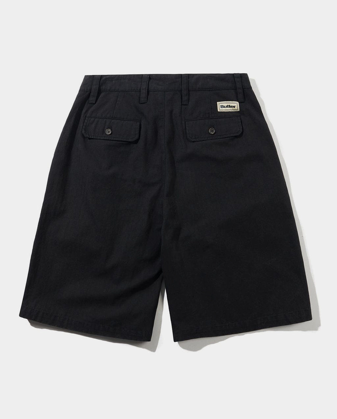 Butter Goods - Pleated Shorts - Washed Black