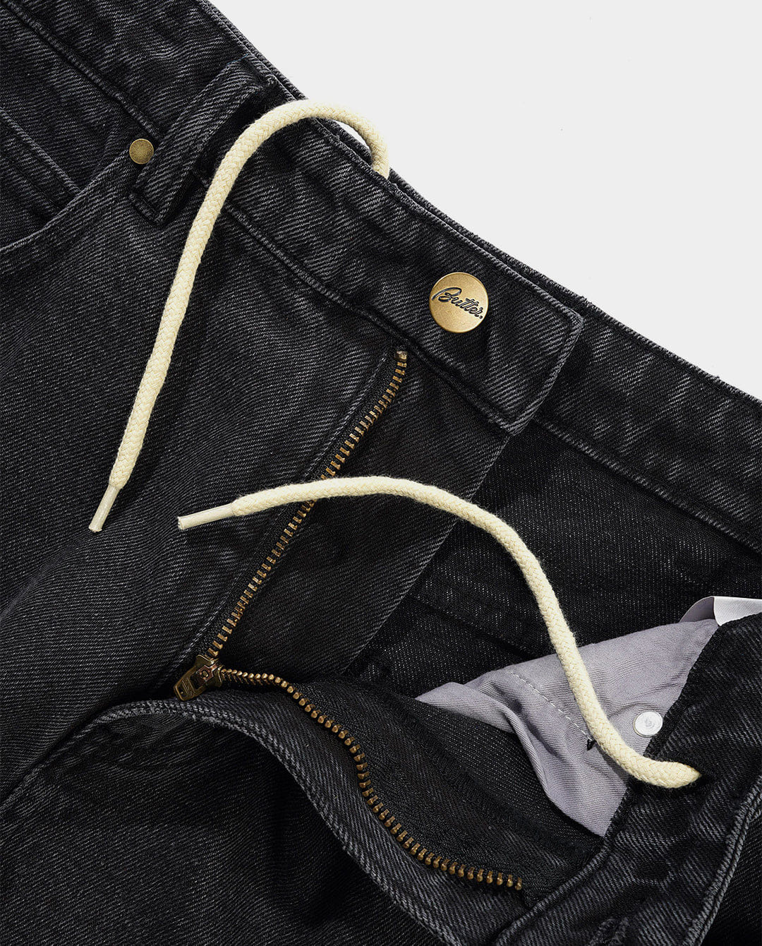 Butter Goods - Baggy Denim Shorts - Distressed Black