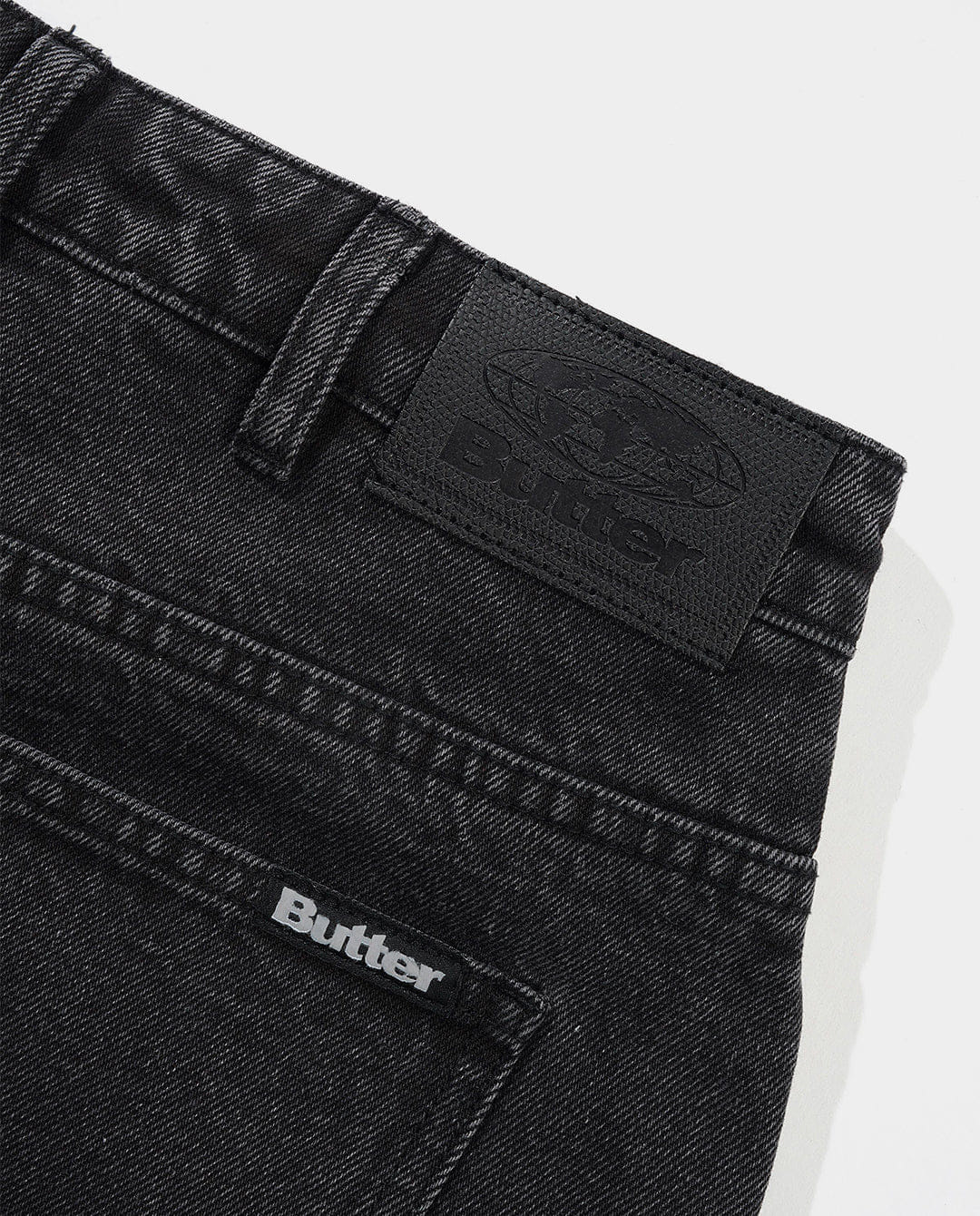 Butter Goods - Baggy Denim Shorts - Distressed Black