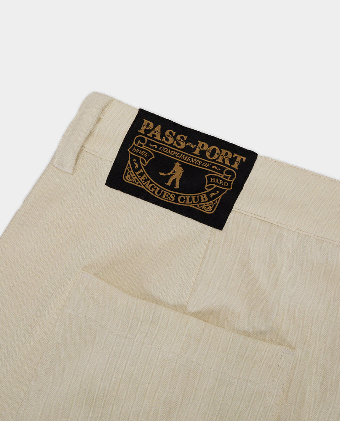 Passport - Herringbone Leagues Club Pant - Bone