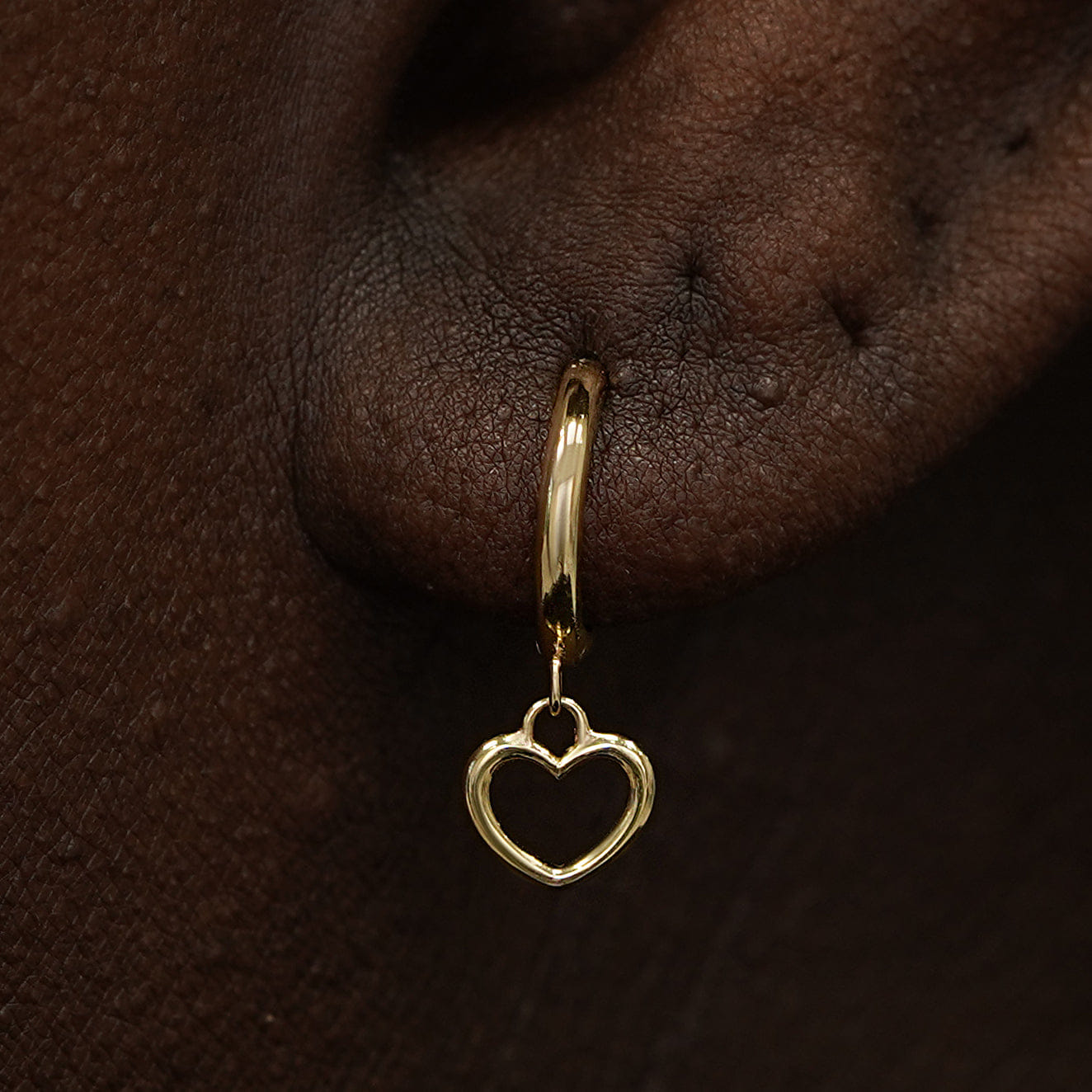 Automic Gold Studio Heart Dangle Hoop