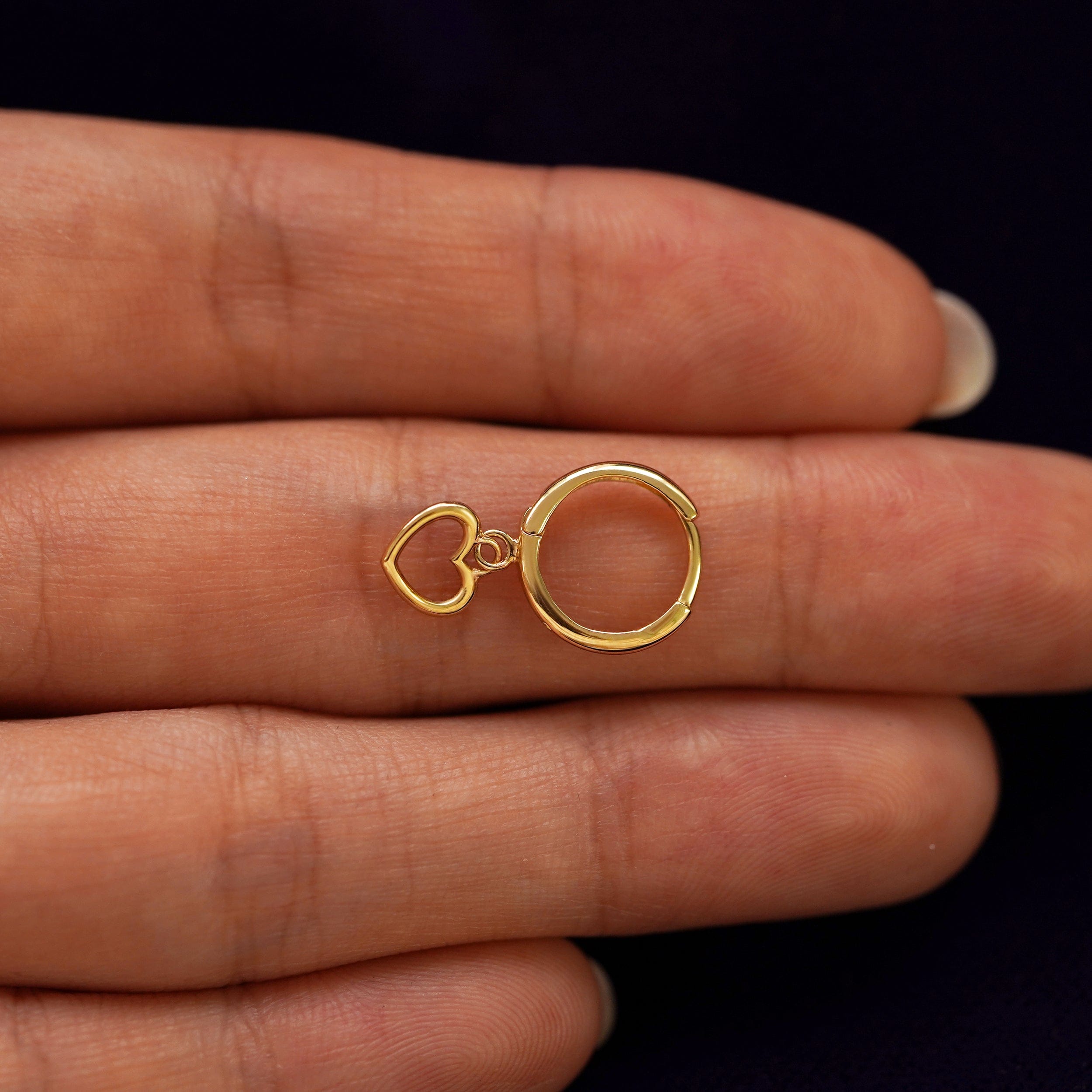 Automic Gold Studio Heart Dangle Hoop