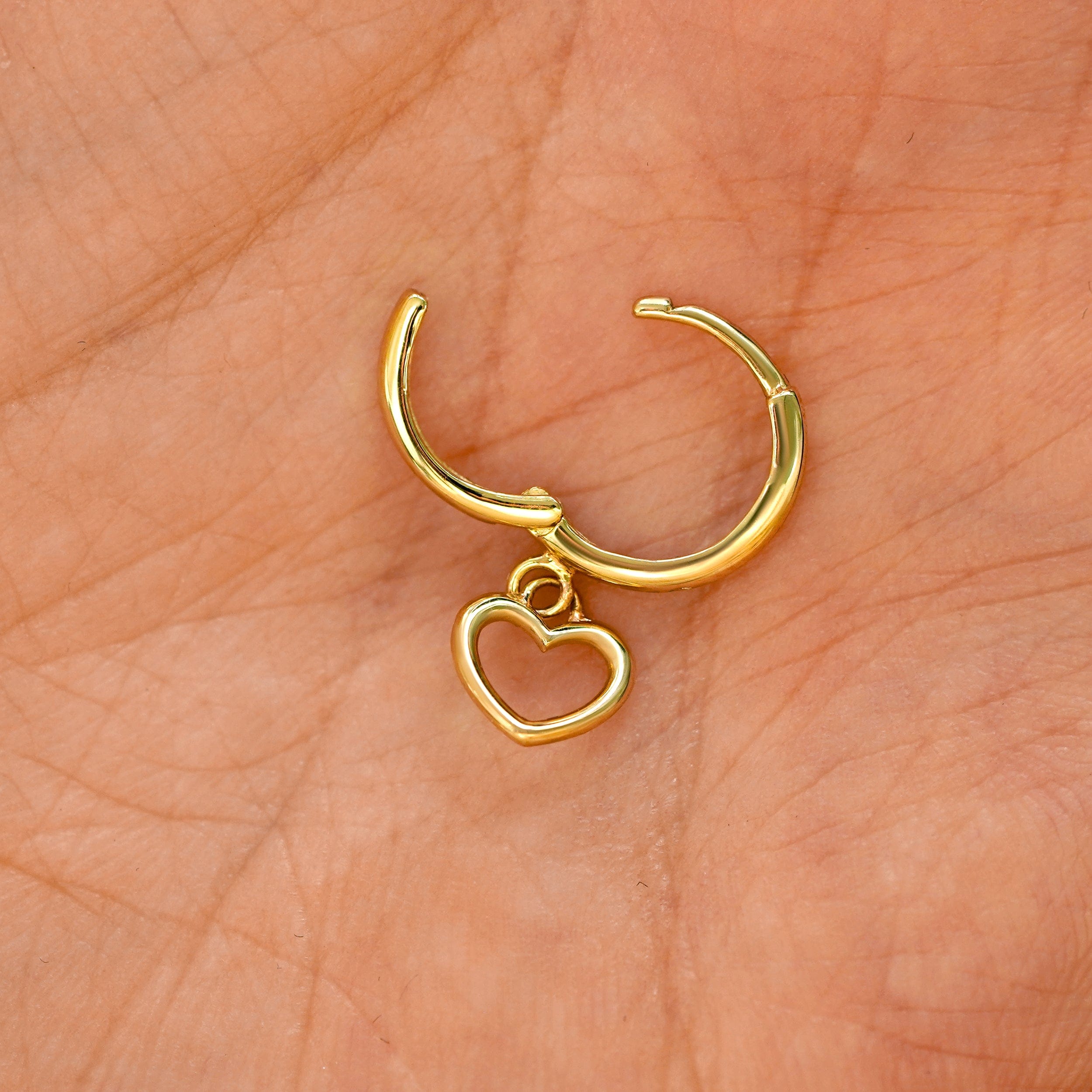 Automic Gold Studio Heart Dangle Hoop