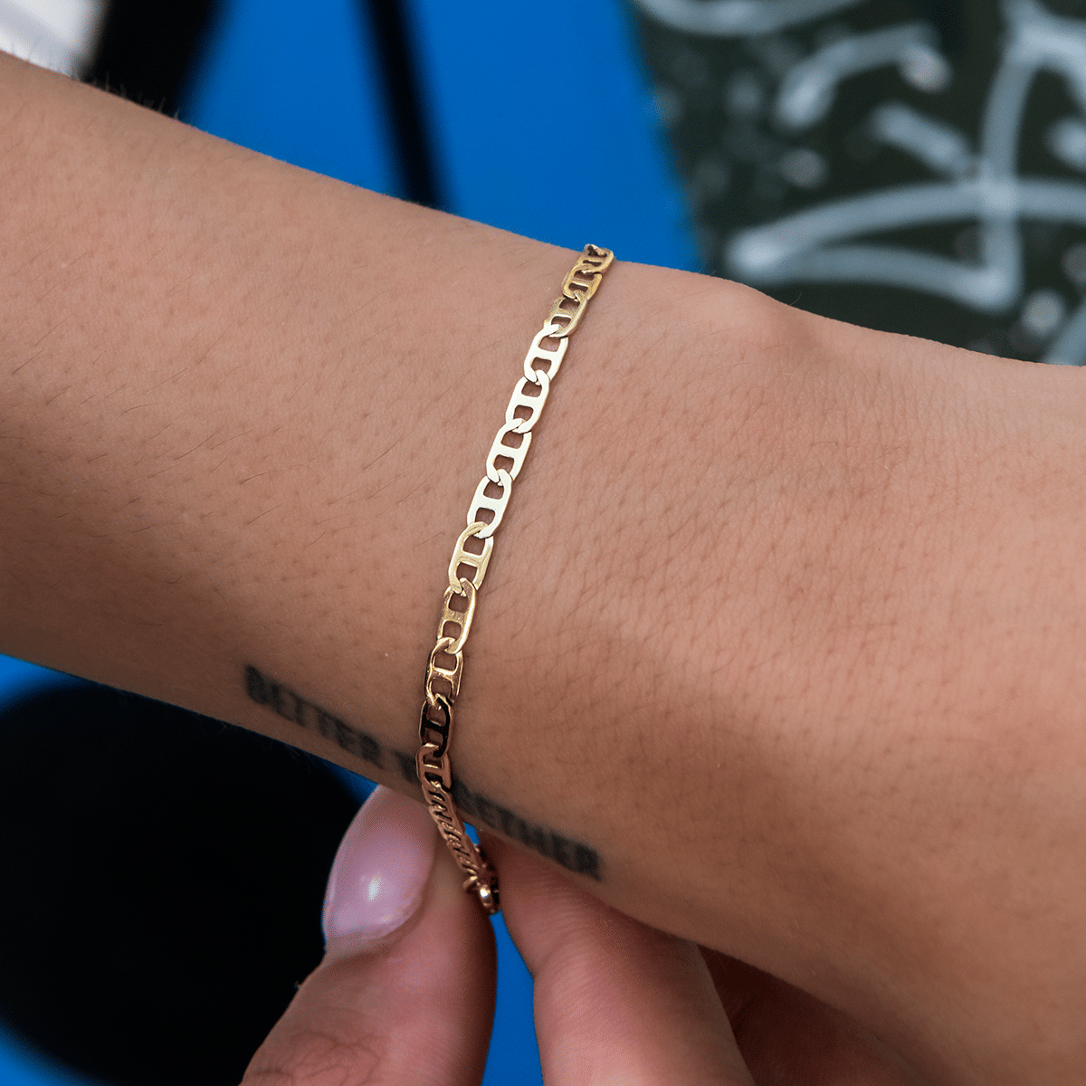 GLD Women Micro Flat Valentina Necklace + Bracelet Bundle - 2 mm