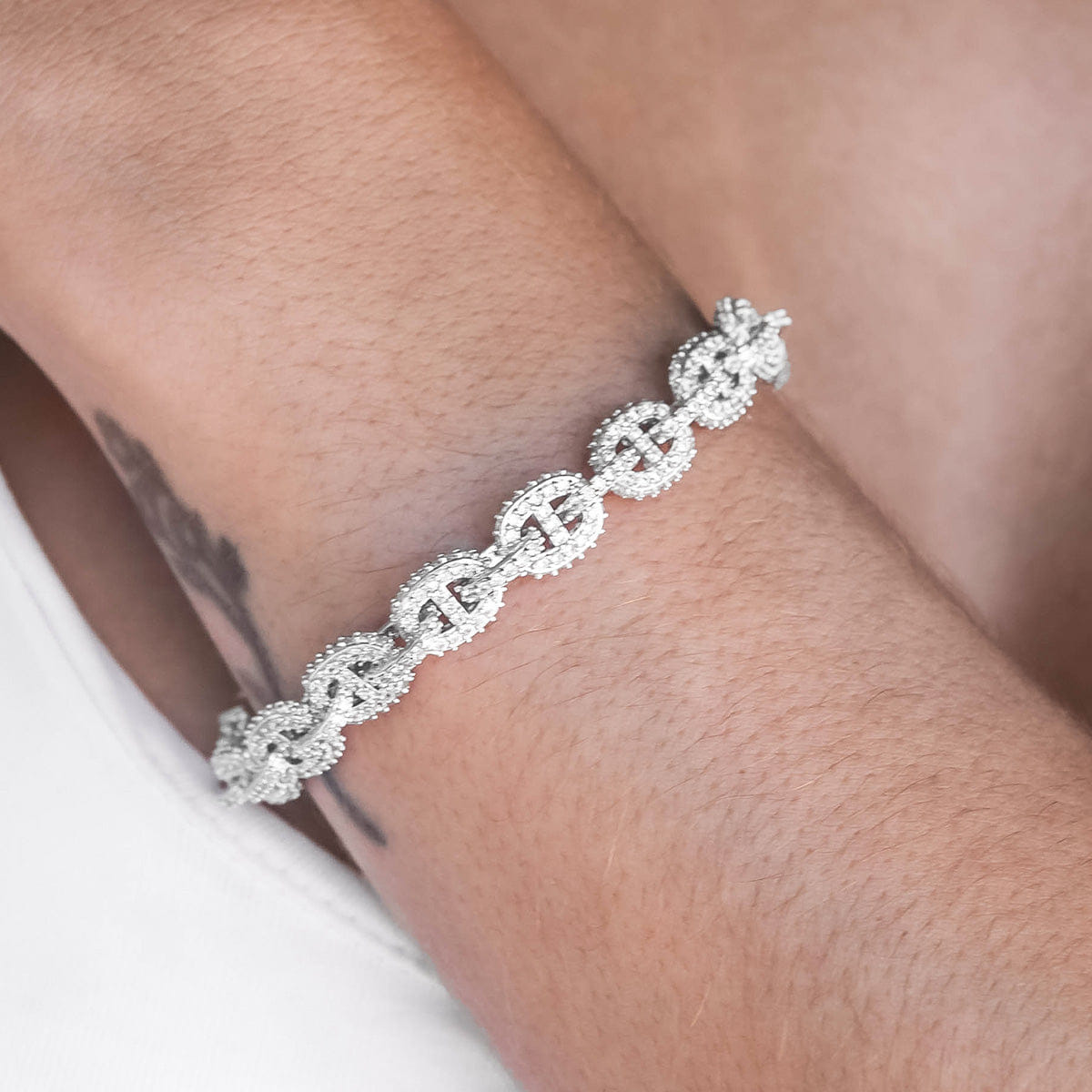 GLD Women Micro Valentina Necklace + Bracelet Bundle in White Gold