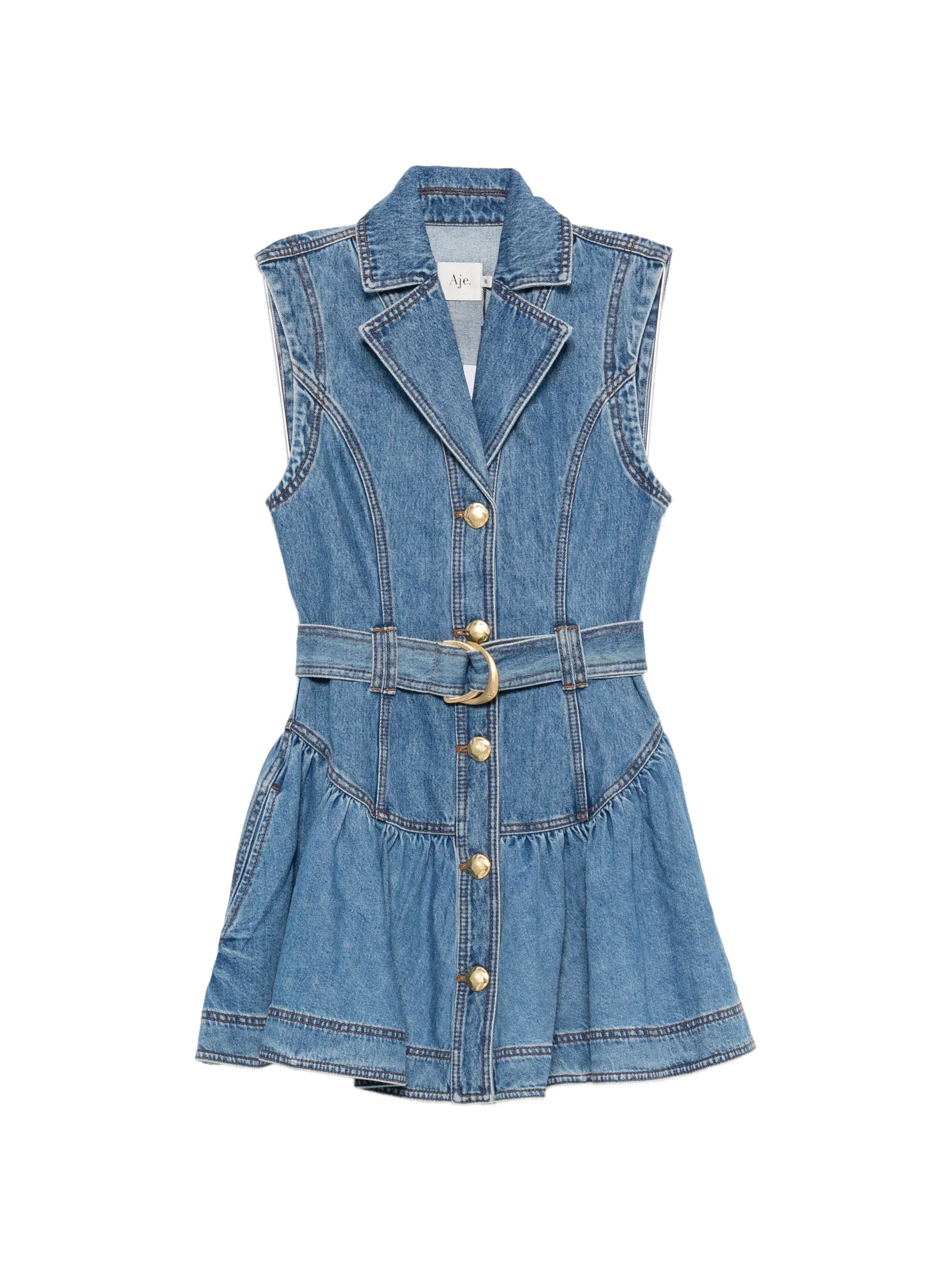 Aje Liliana denim mini dress