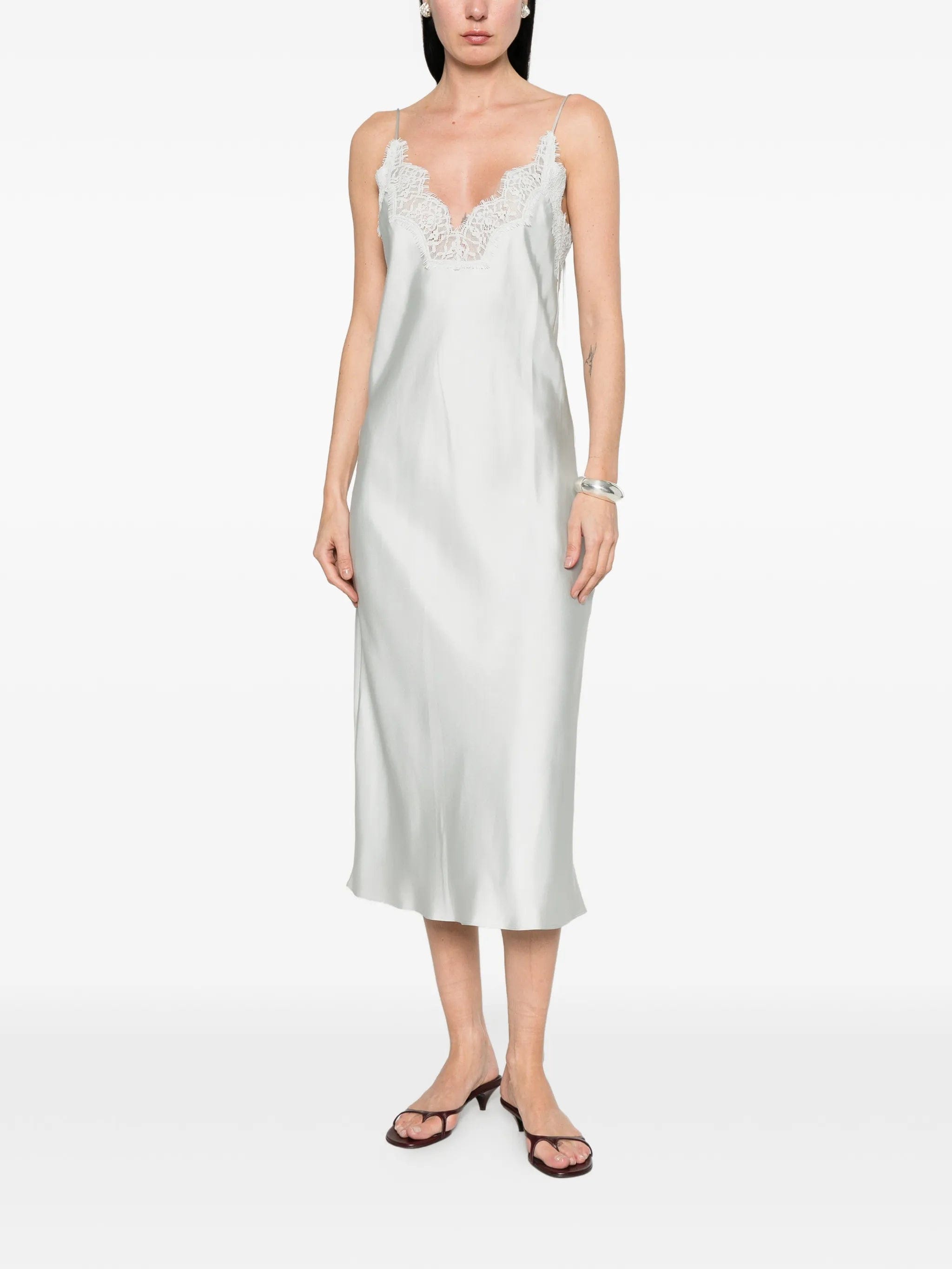 Róhe silk lace - trim dress