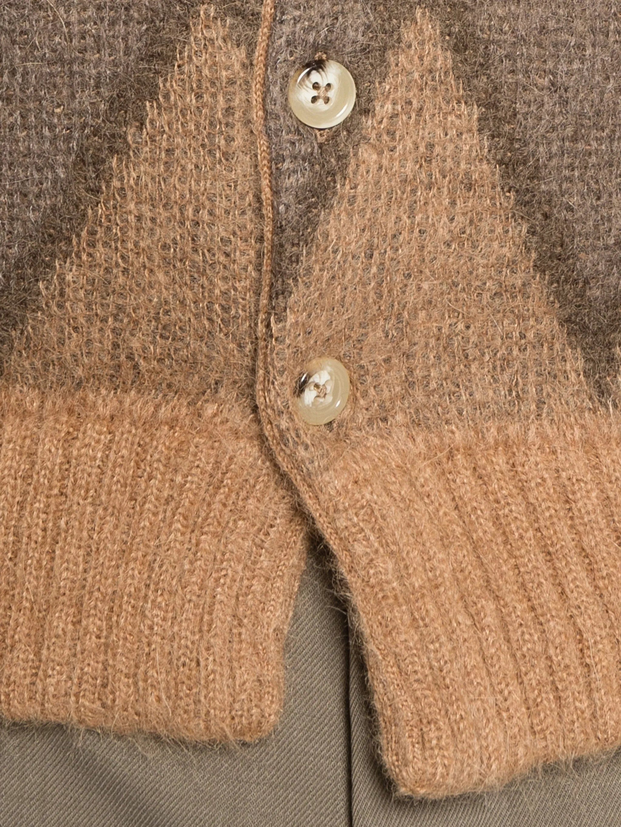 Second/layer Chevy geometric - pattern cardigan
