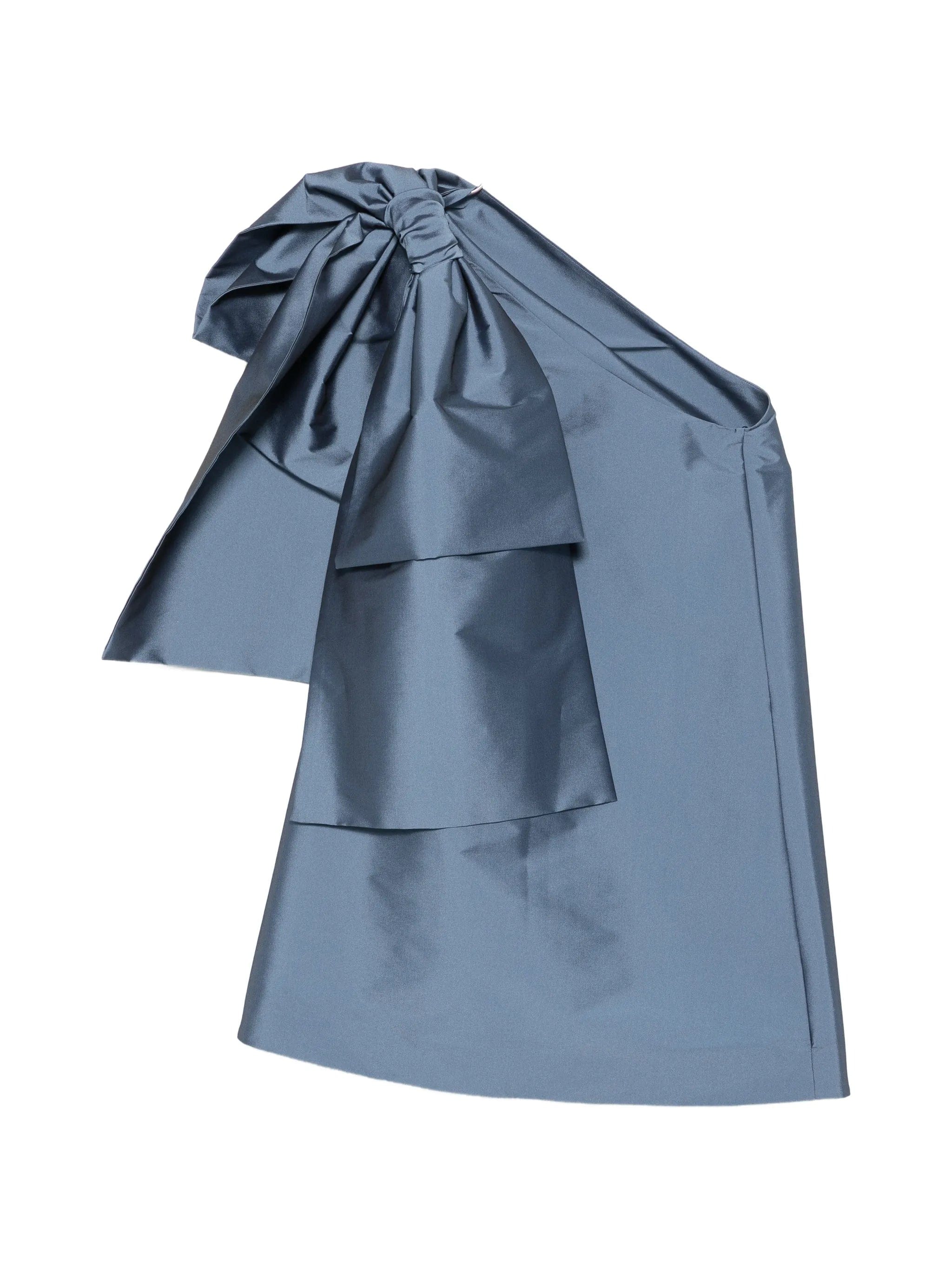Bernadette Winnette one - shoulder bow mini dress