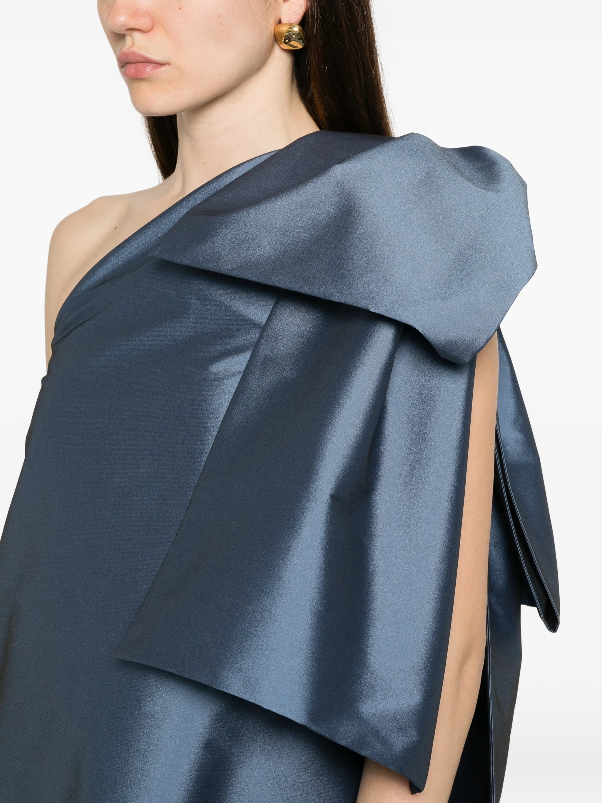 Bernadette Winnette one - shoulder bow mini dress
