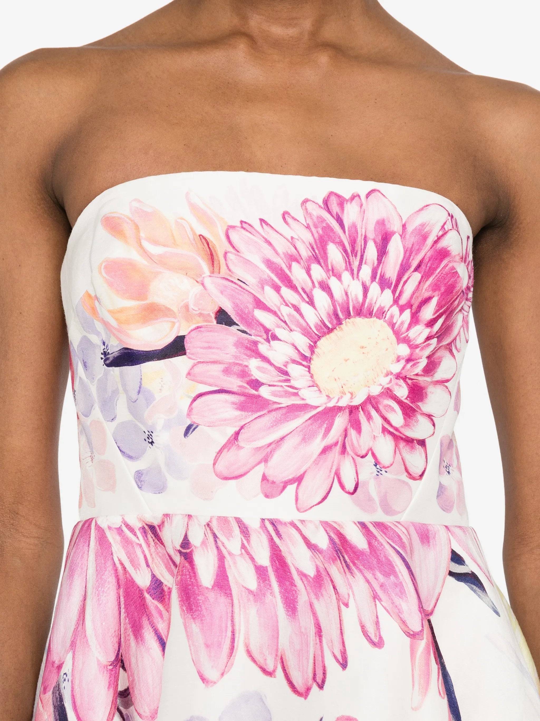 Aje Lydia ruffled floral - print mini dress