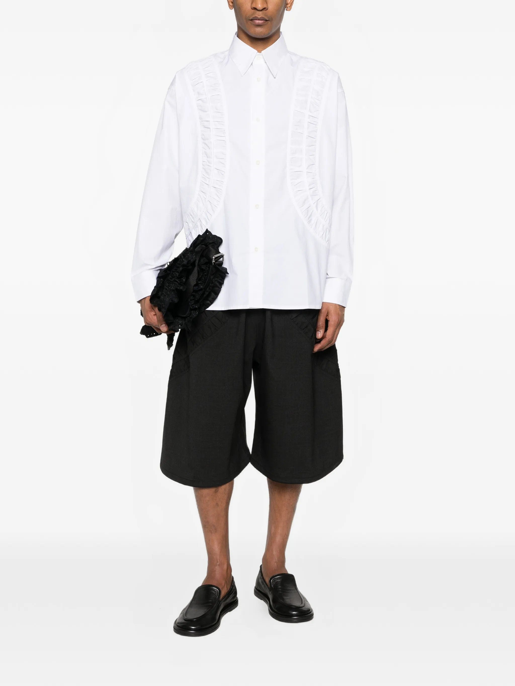 SAGE Nation Fossil ruched - panel oversized shirt