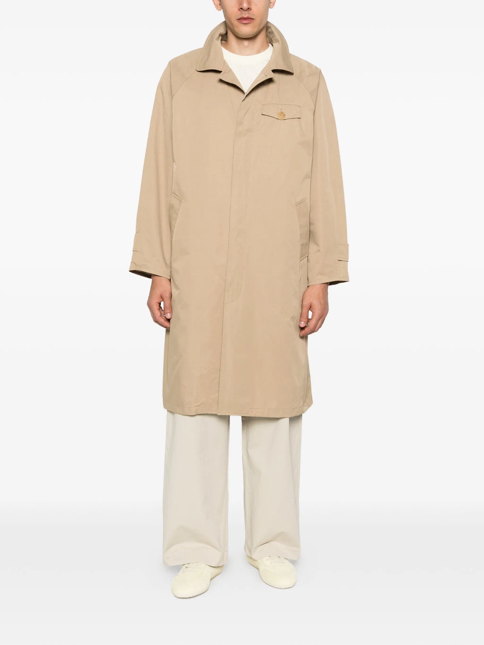 Carter Young buttoned pocket overcoat