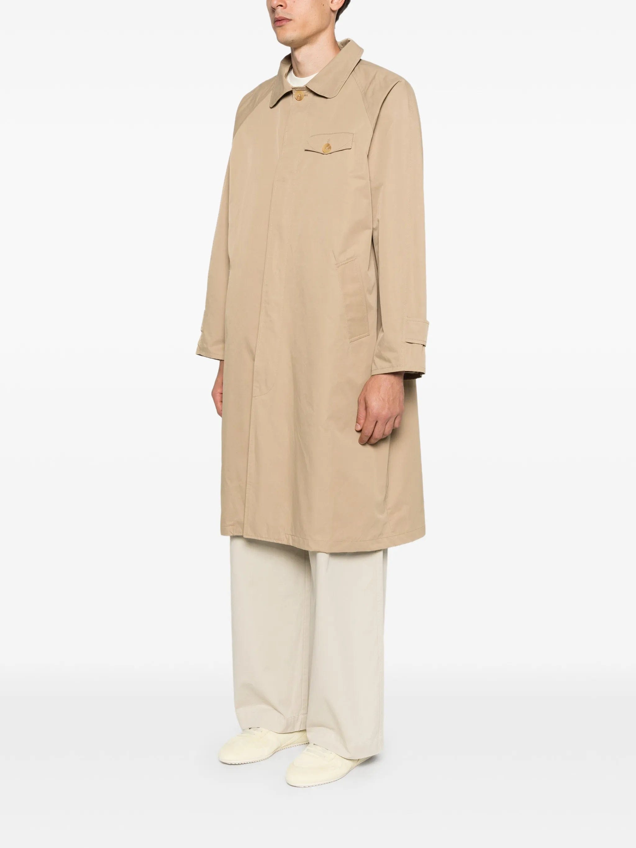 Carter Young buttoned pocket overcoat