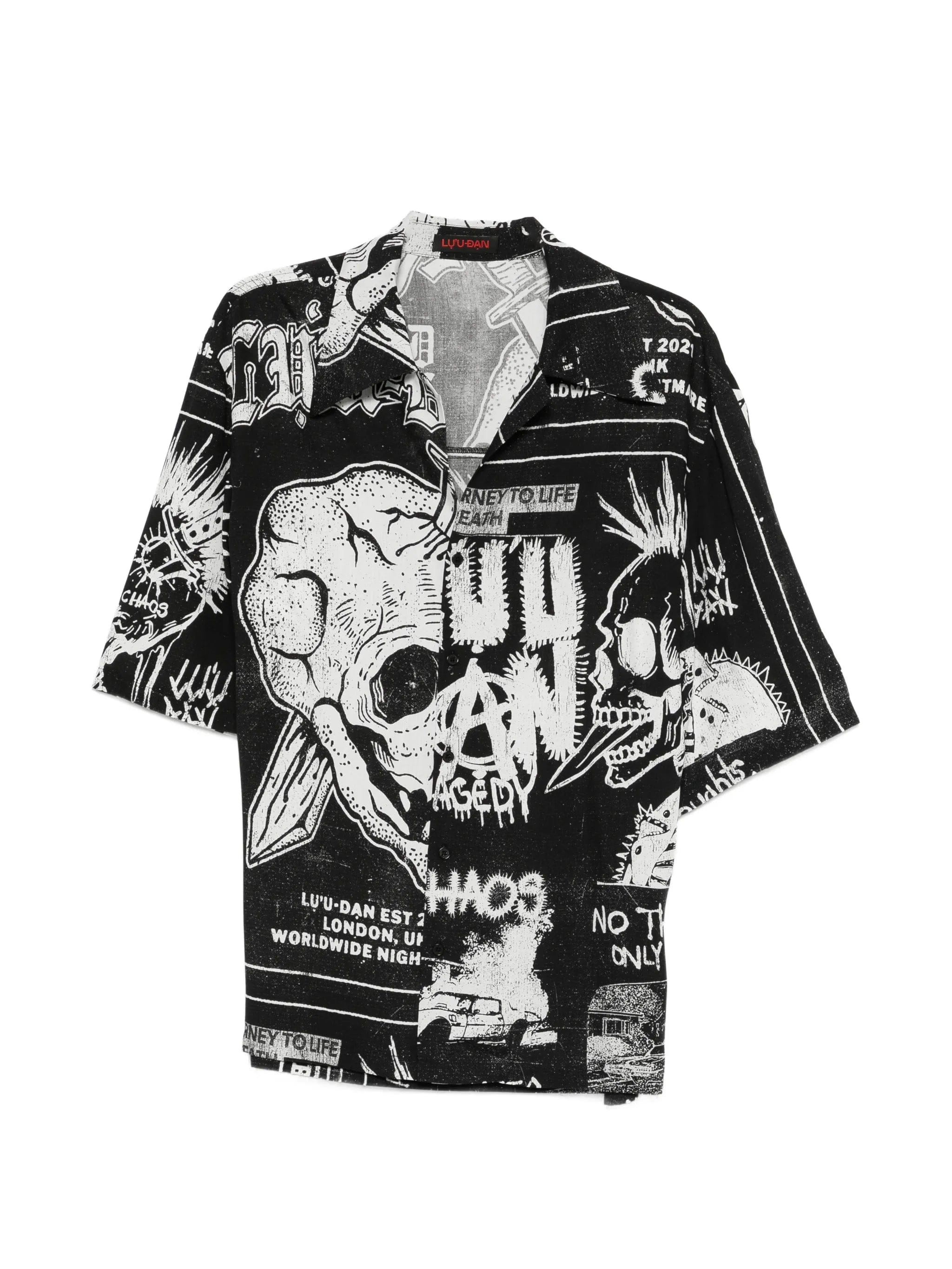 LỰU ĐẠN skull - print shirt