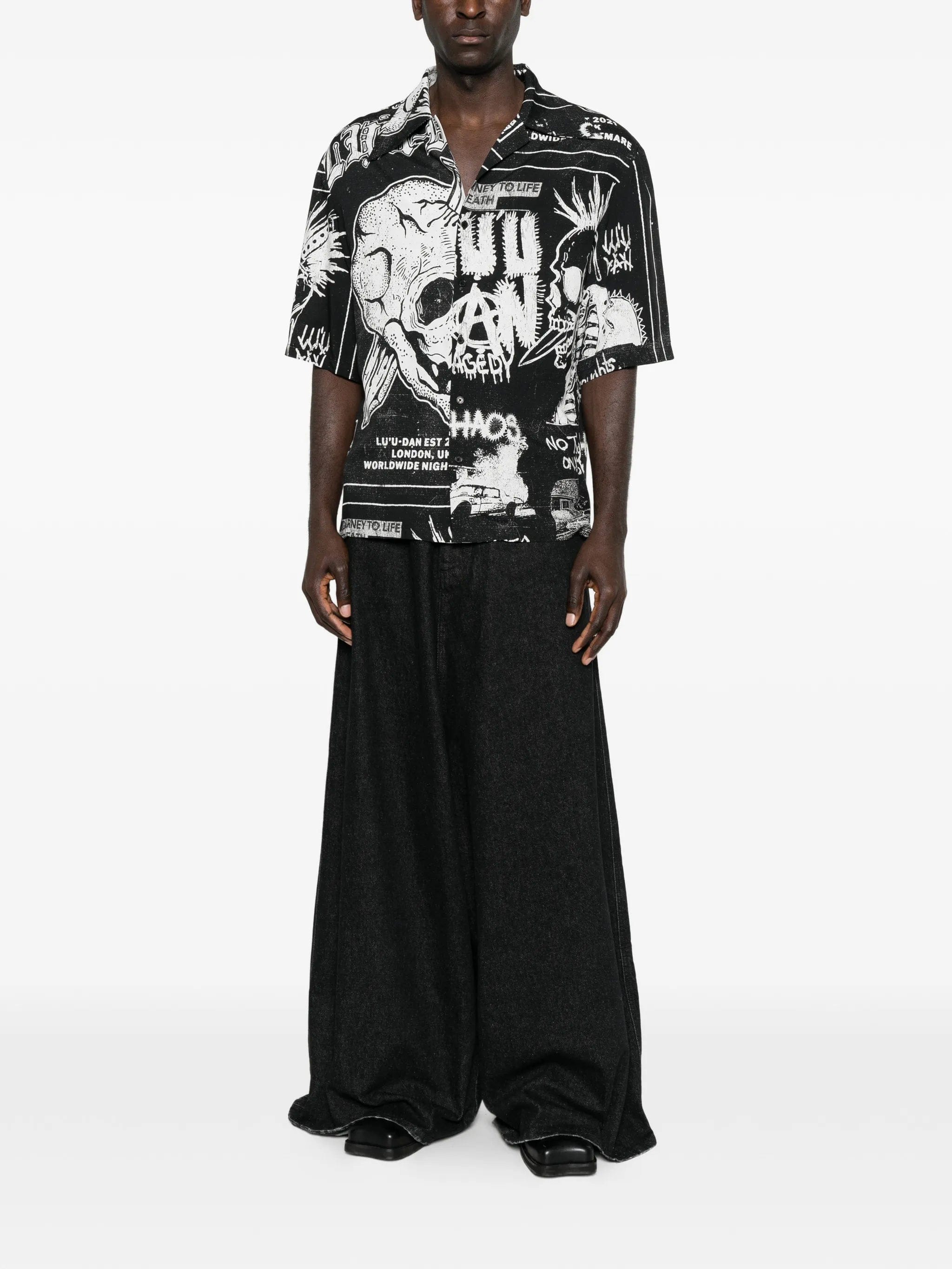 LỰU ĐẠN skull - print shirt