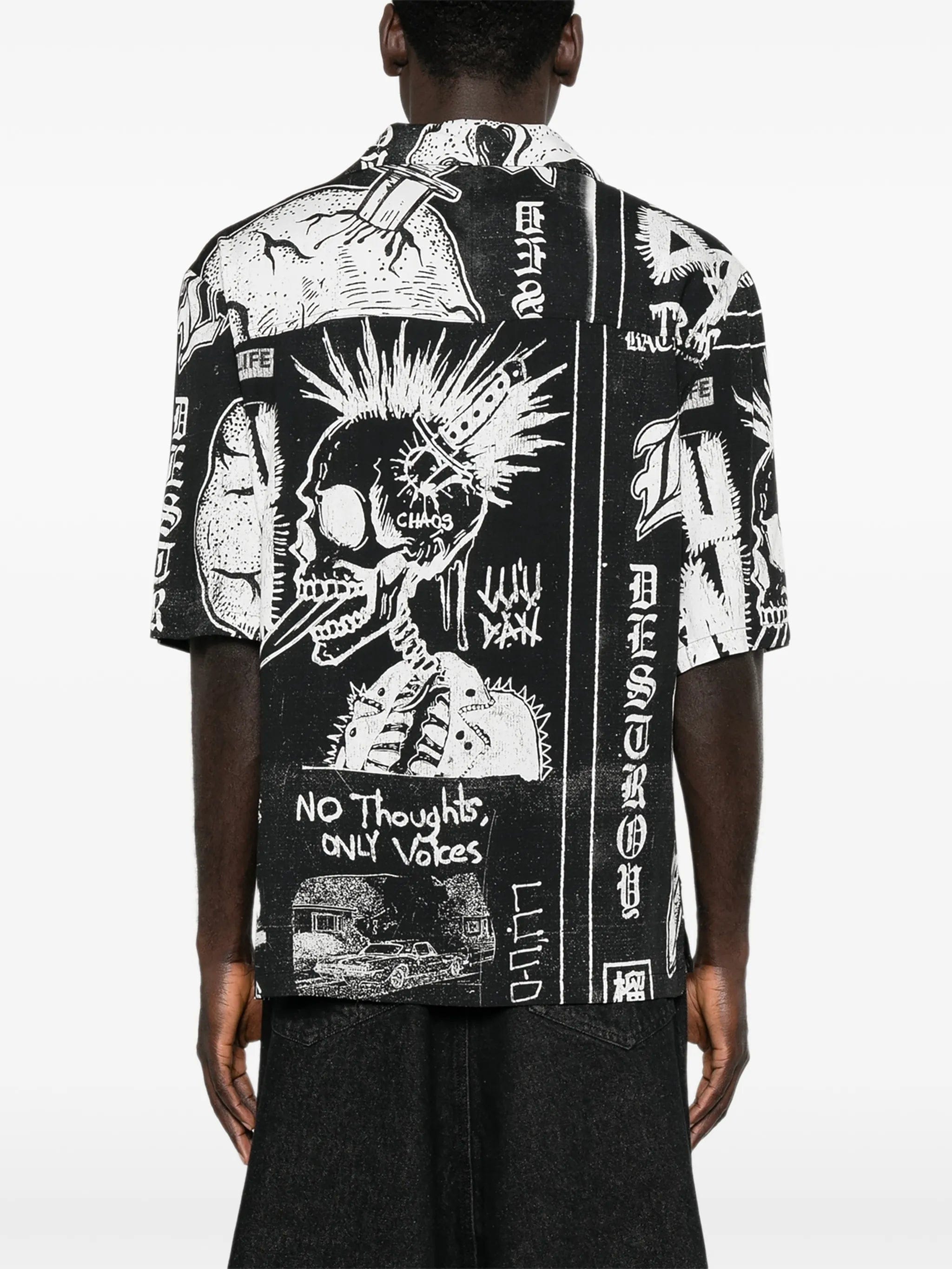 LỰU ĐẠN skull - print shirt