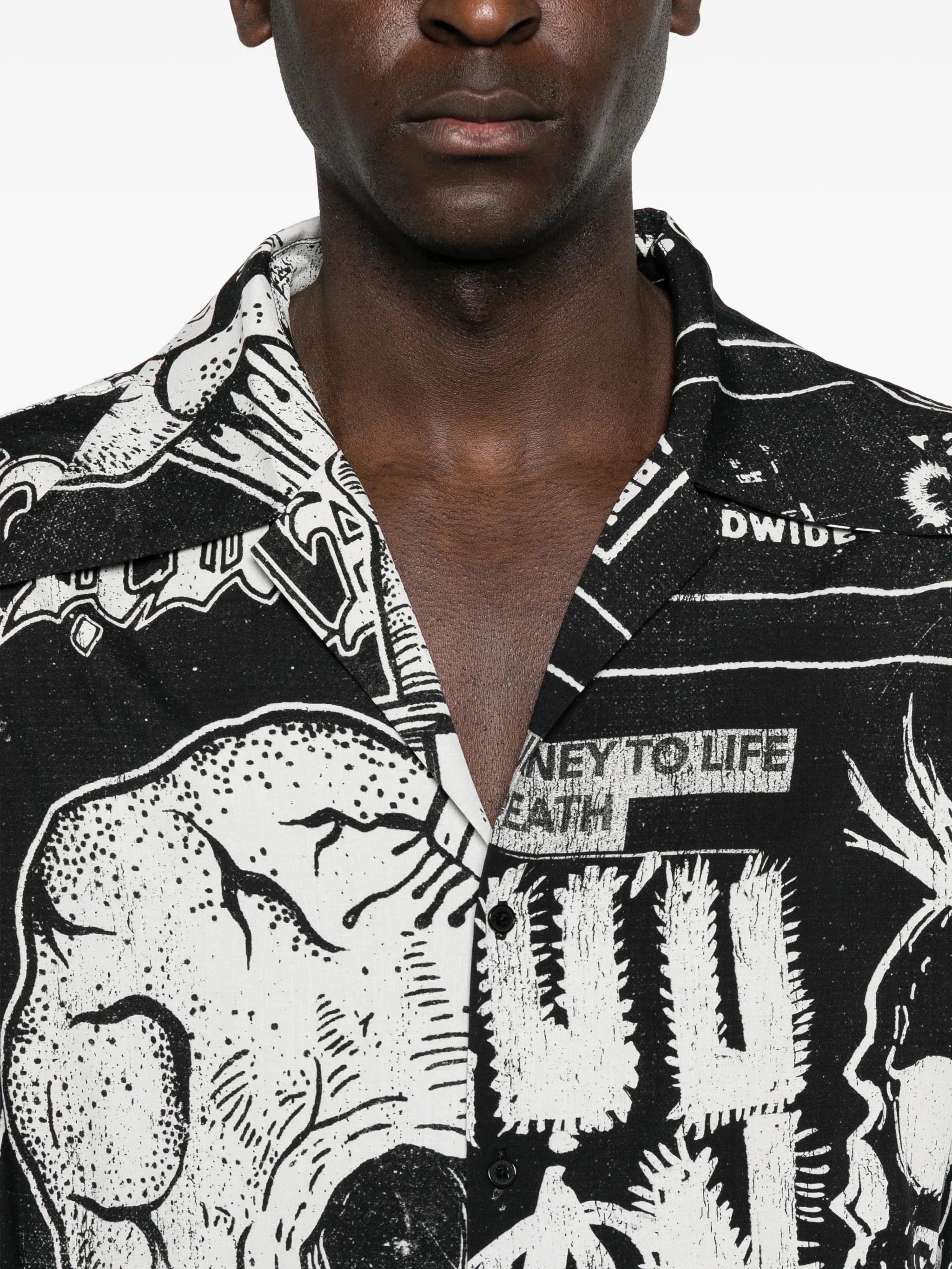 LỰU ĐẠN skull - print shirt