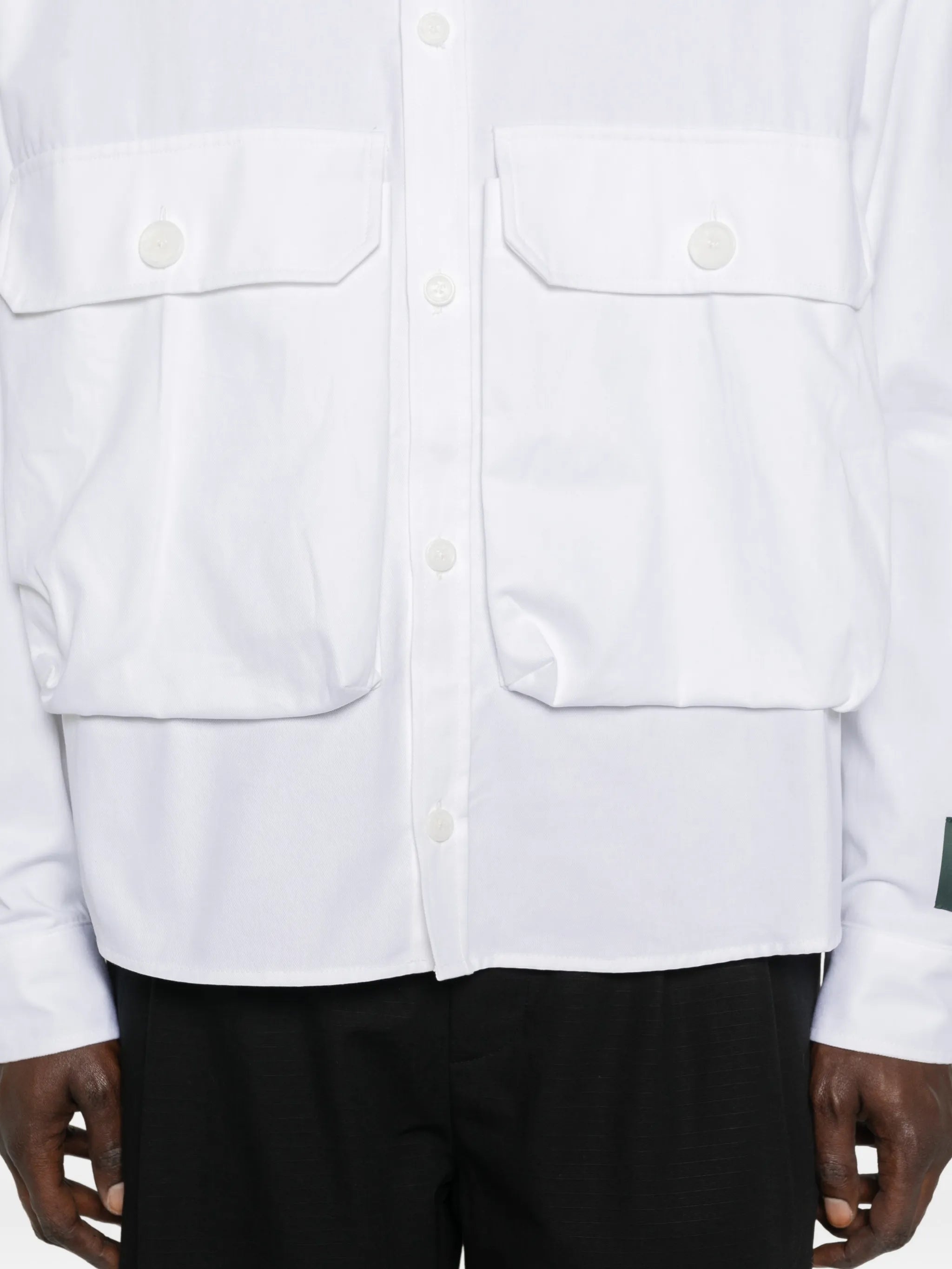 Reese Cooper cargo button cotton shirt