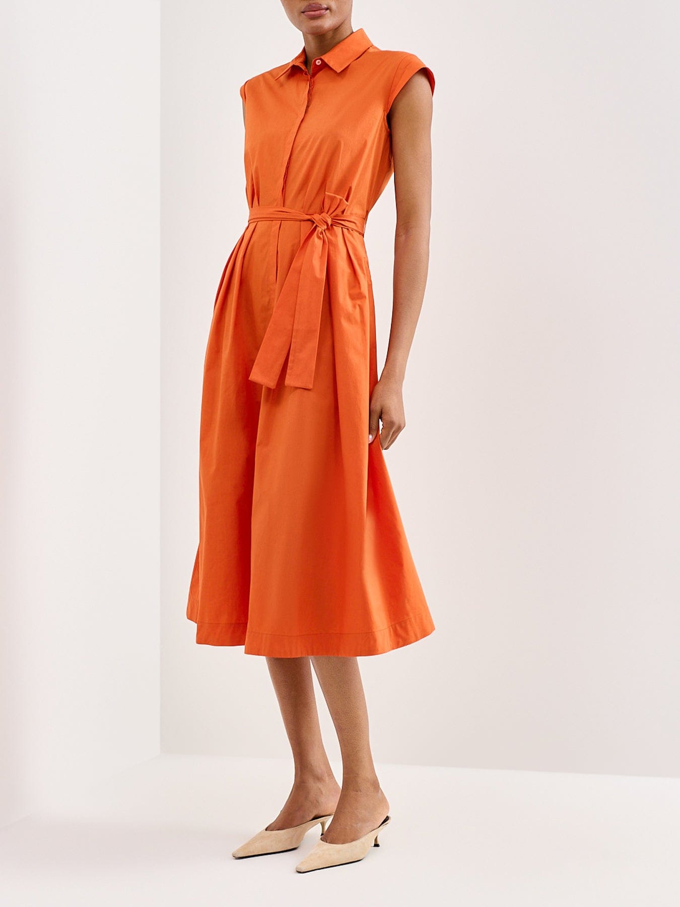 Marella Padana Shirt Dress Orange