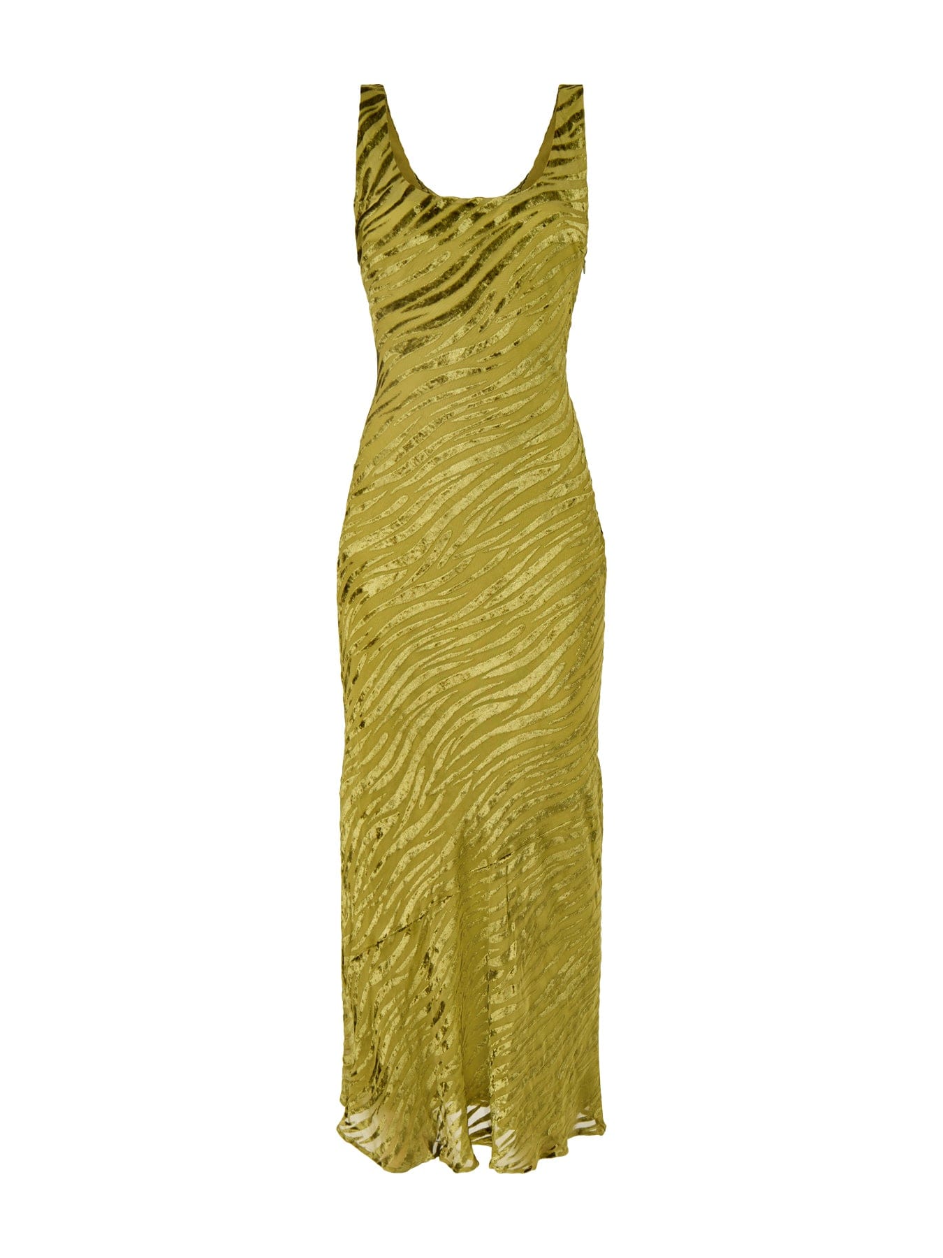 Pretty Lavish Kendall Scoop Devoré Maxi Dress Green