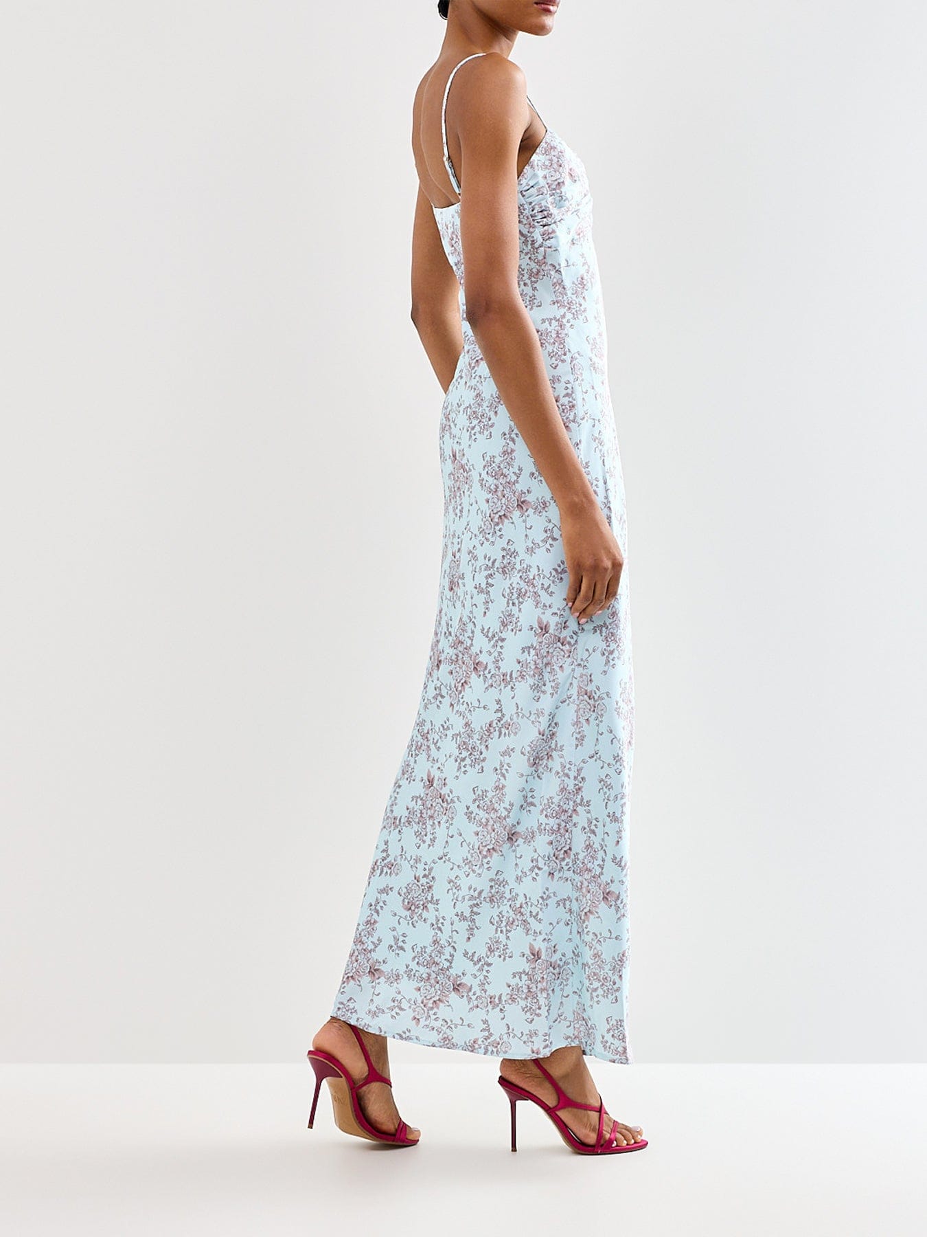 Pretty Lavish Joely Printed Maxi Dress Blue