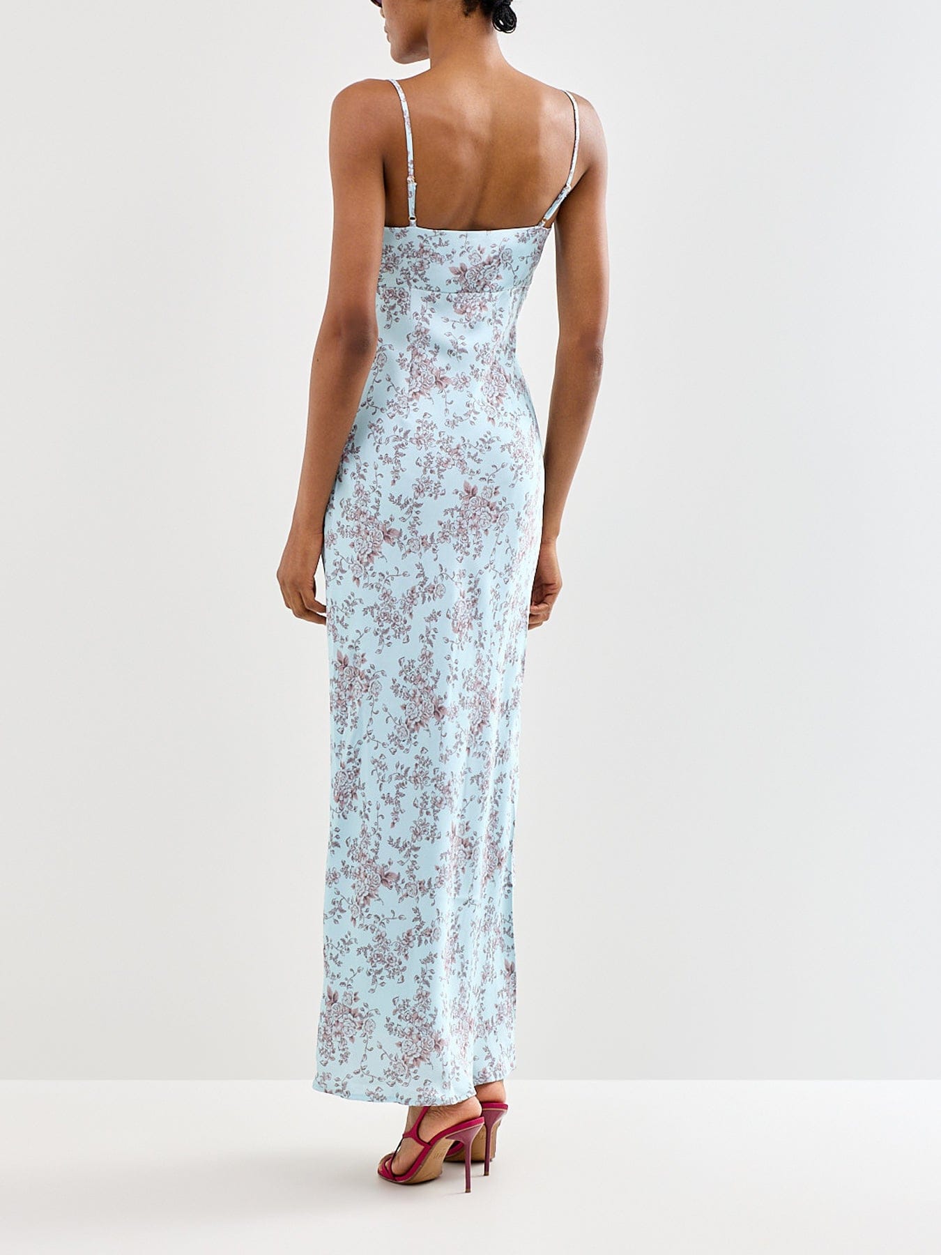 Pretty Lavish Joely Printed Maxi Dress Blue