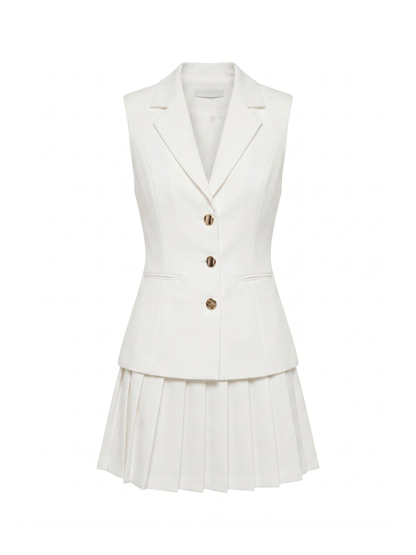 Forever New Lucy Sleeveless Blazer Mini Dress White