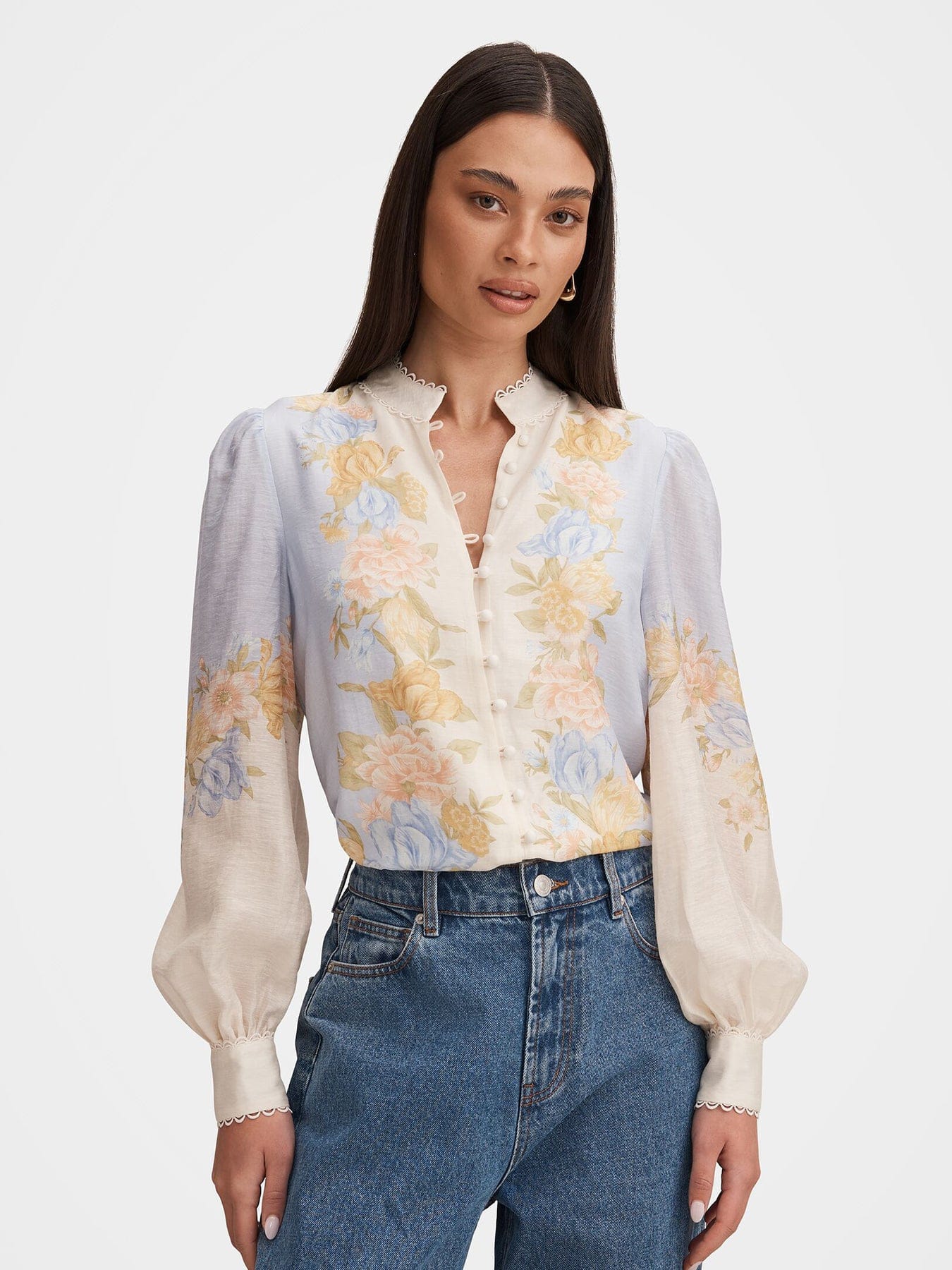 Forever New Emma Trimmed Blouse