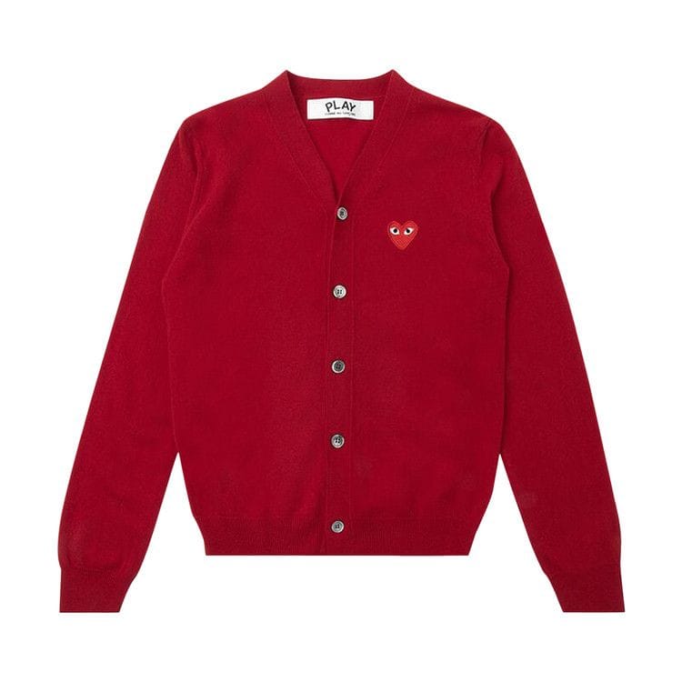 Comme des Garçons PLAY Knit Cardigan Red Heart Red