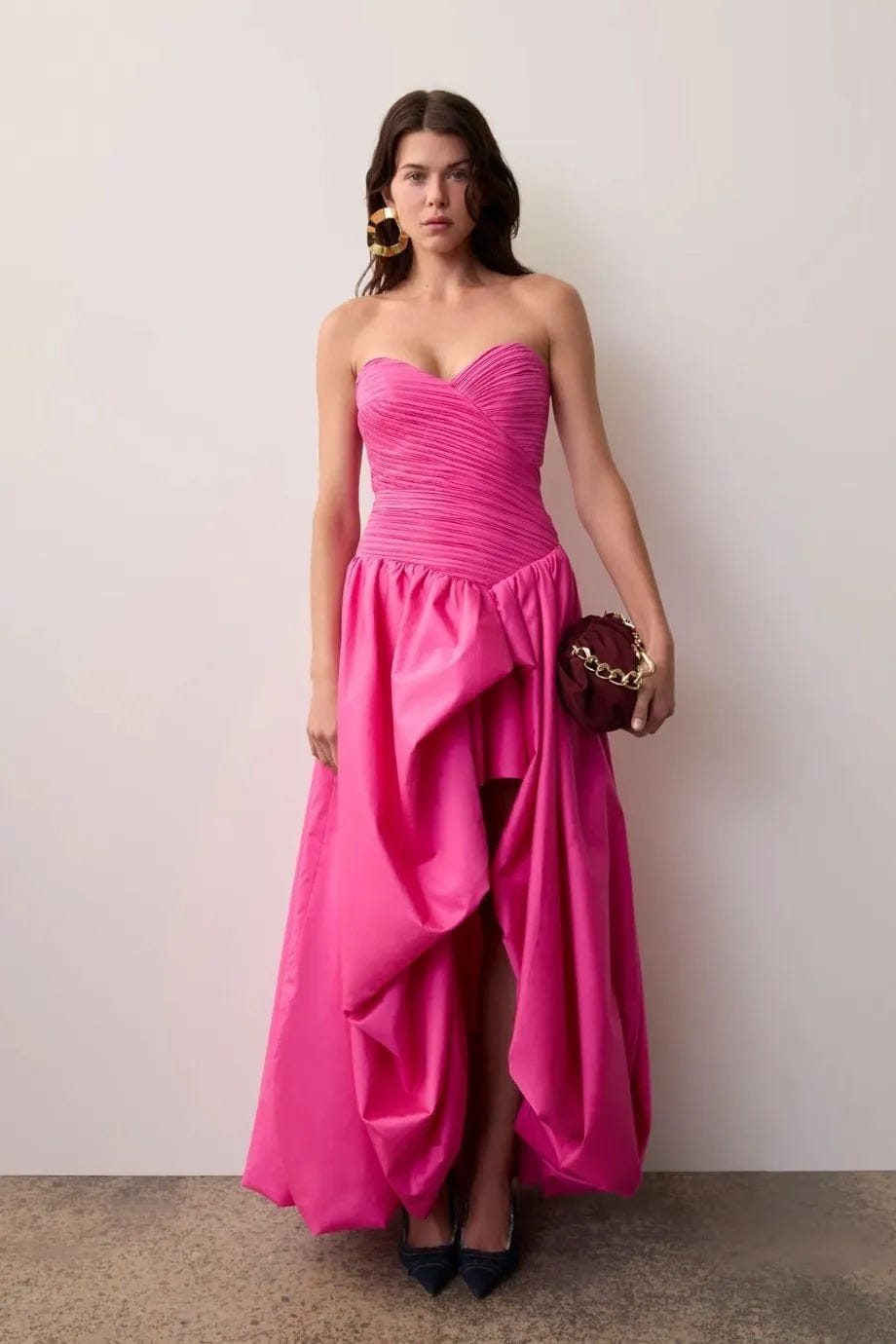 Aje Estelle Cotton Maxi Dress in Pink