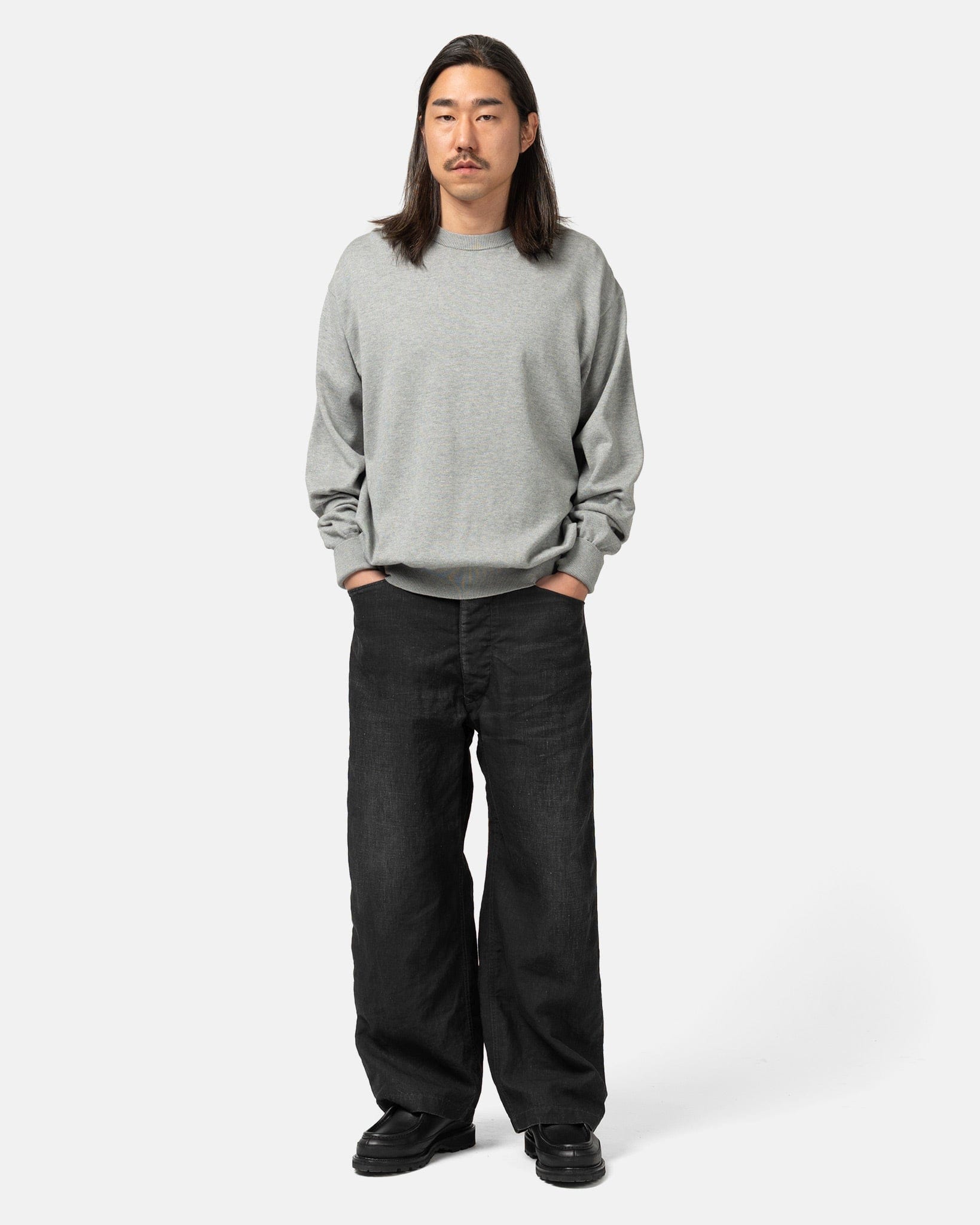A.presse Vintage Black Linen Trousers Black