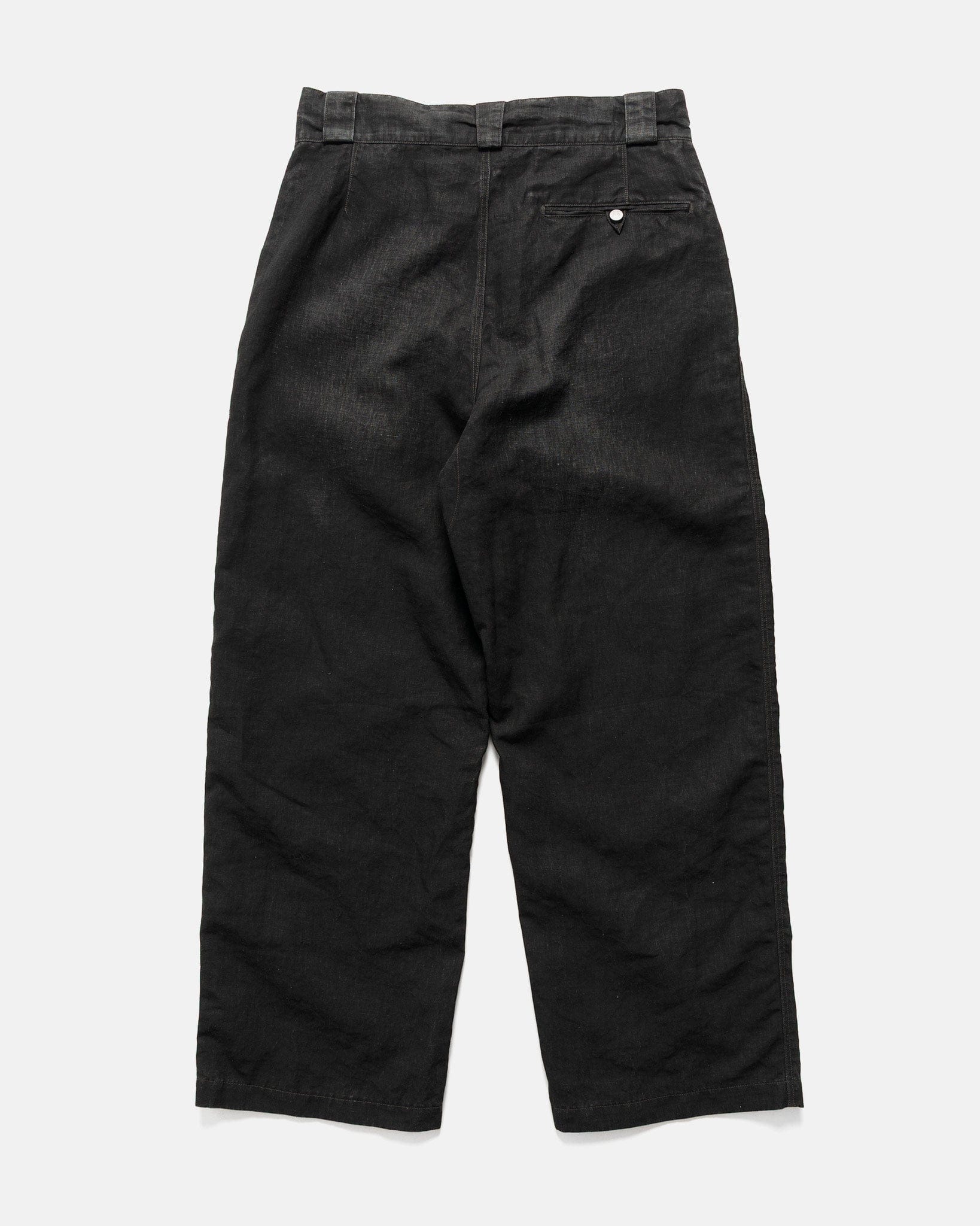 A.presse Vintage Black Linen Trousers Black