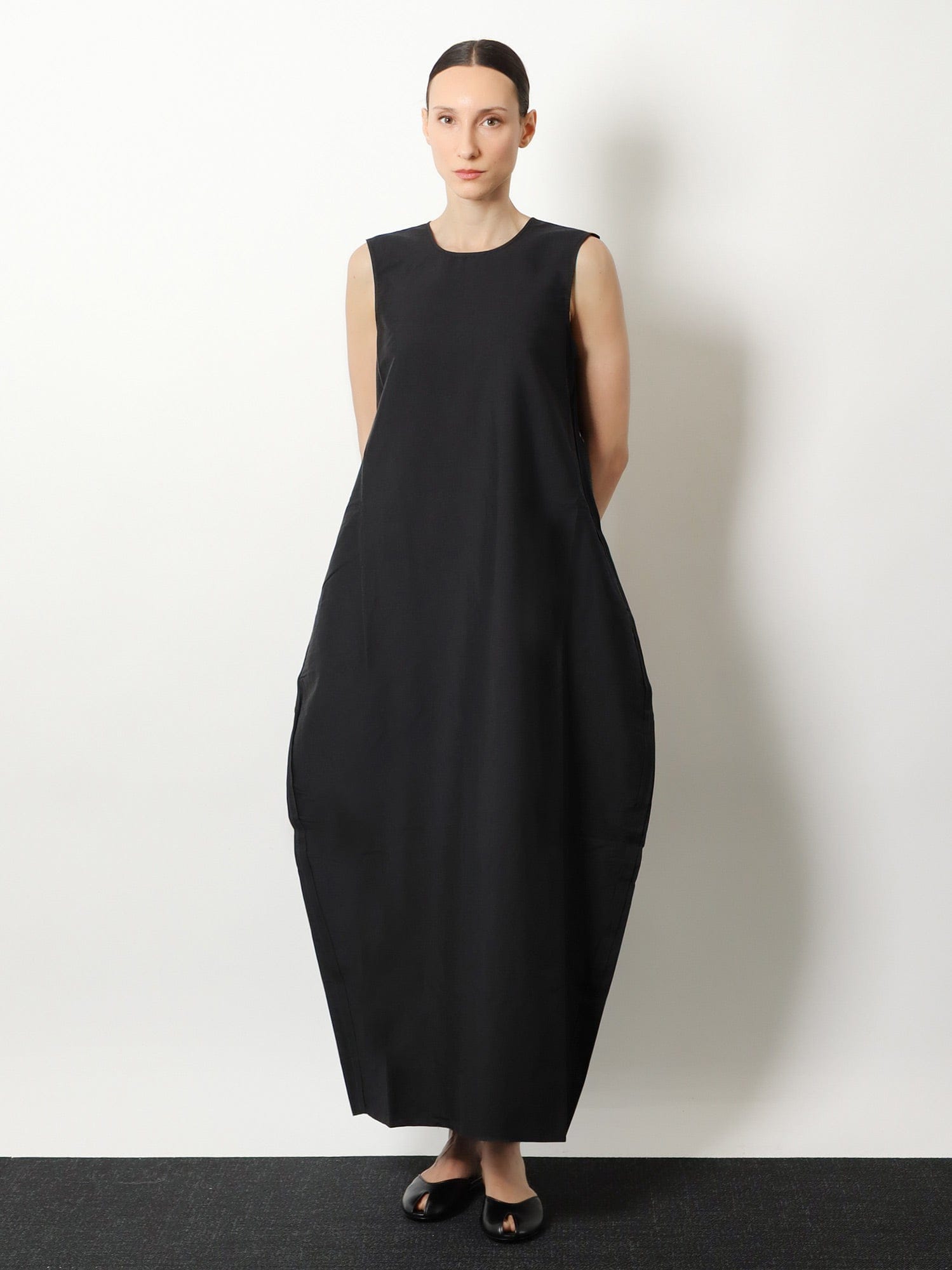 ROHE Hourglass linen and silk blend long dress