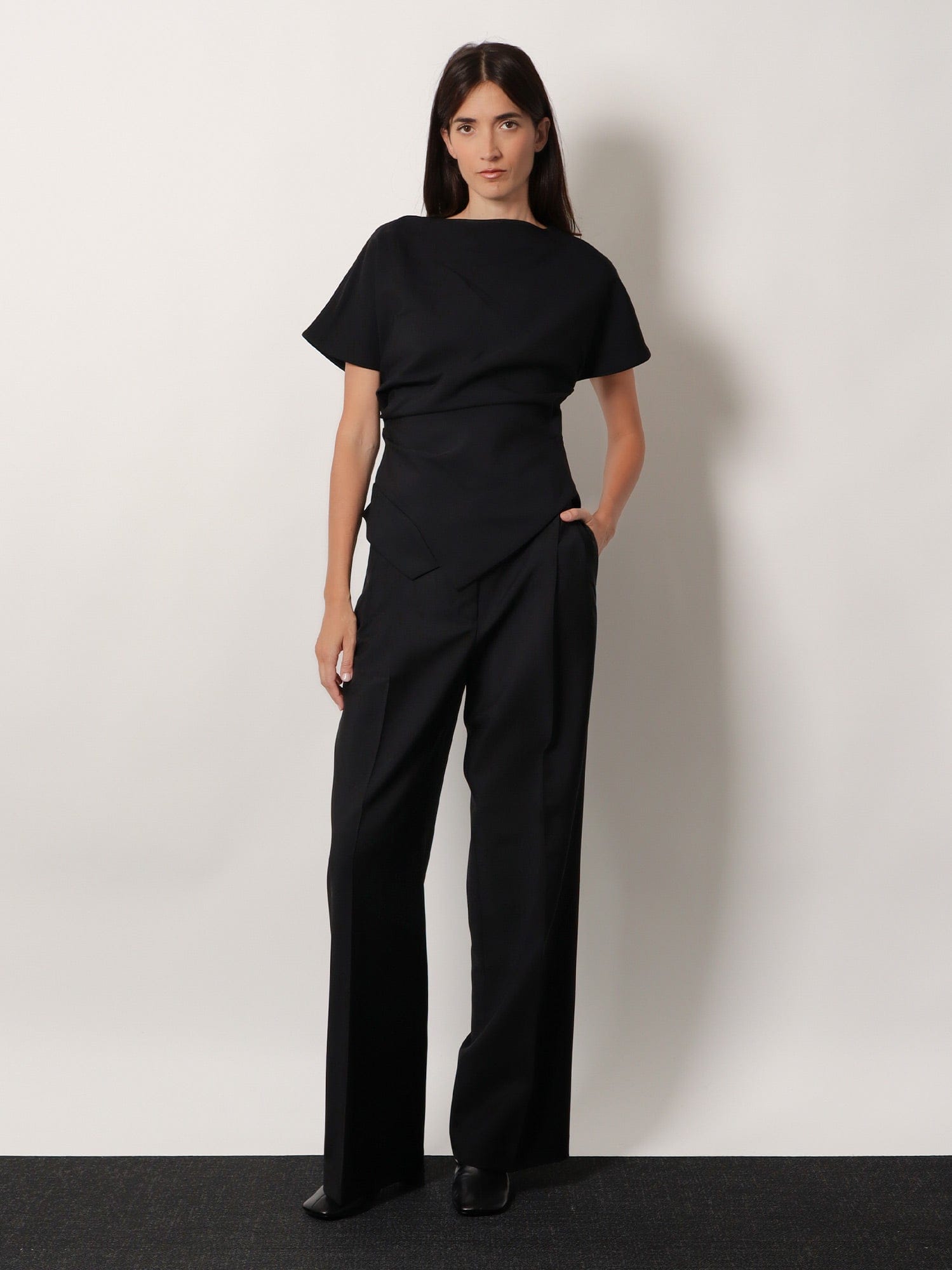 ROHE Midwaist wool blend trousers