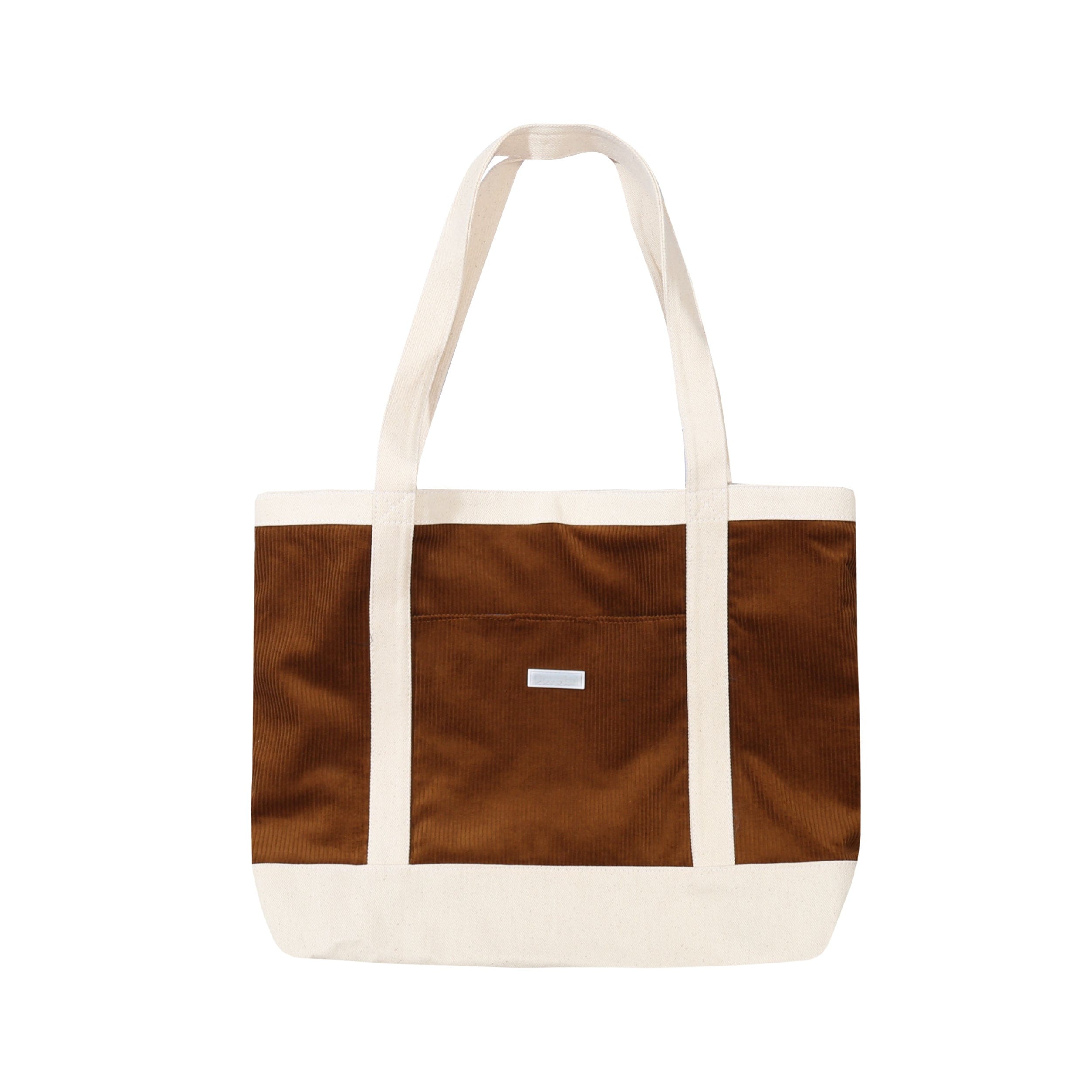 Dovetail Haven Cord Totebag - Brown/White