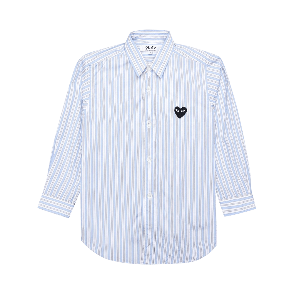 Comme des Garçons PLAY Long-Sleeve Striped Shirt White/Light Blue