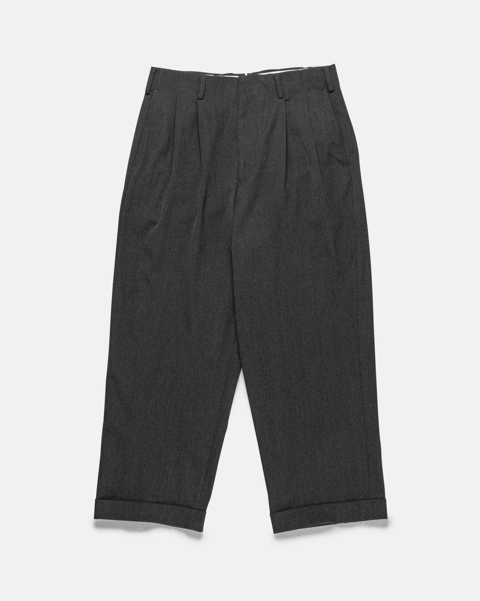 A.presse Wool Wide Tapered Trousers - Charcoal