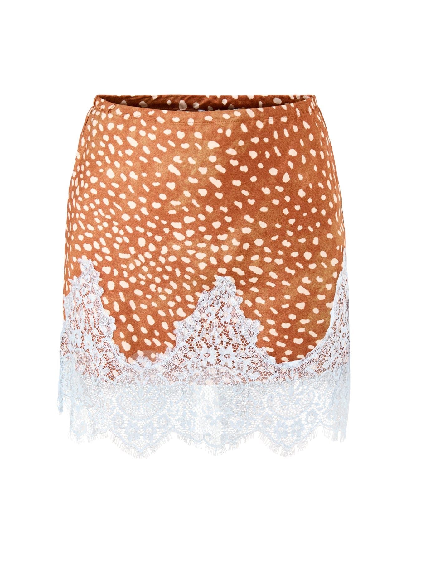 Never Fully Dressed Deer Print Mini Maeva Skirt Brown