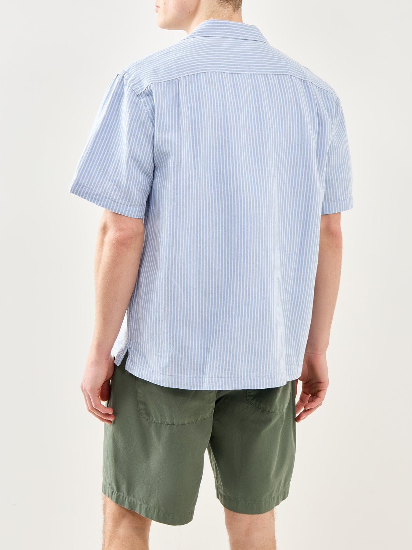 Selected Relaxed Linen - Blend Short Sleeve Shirt Blue