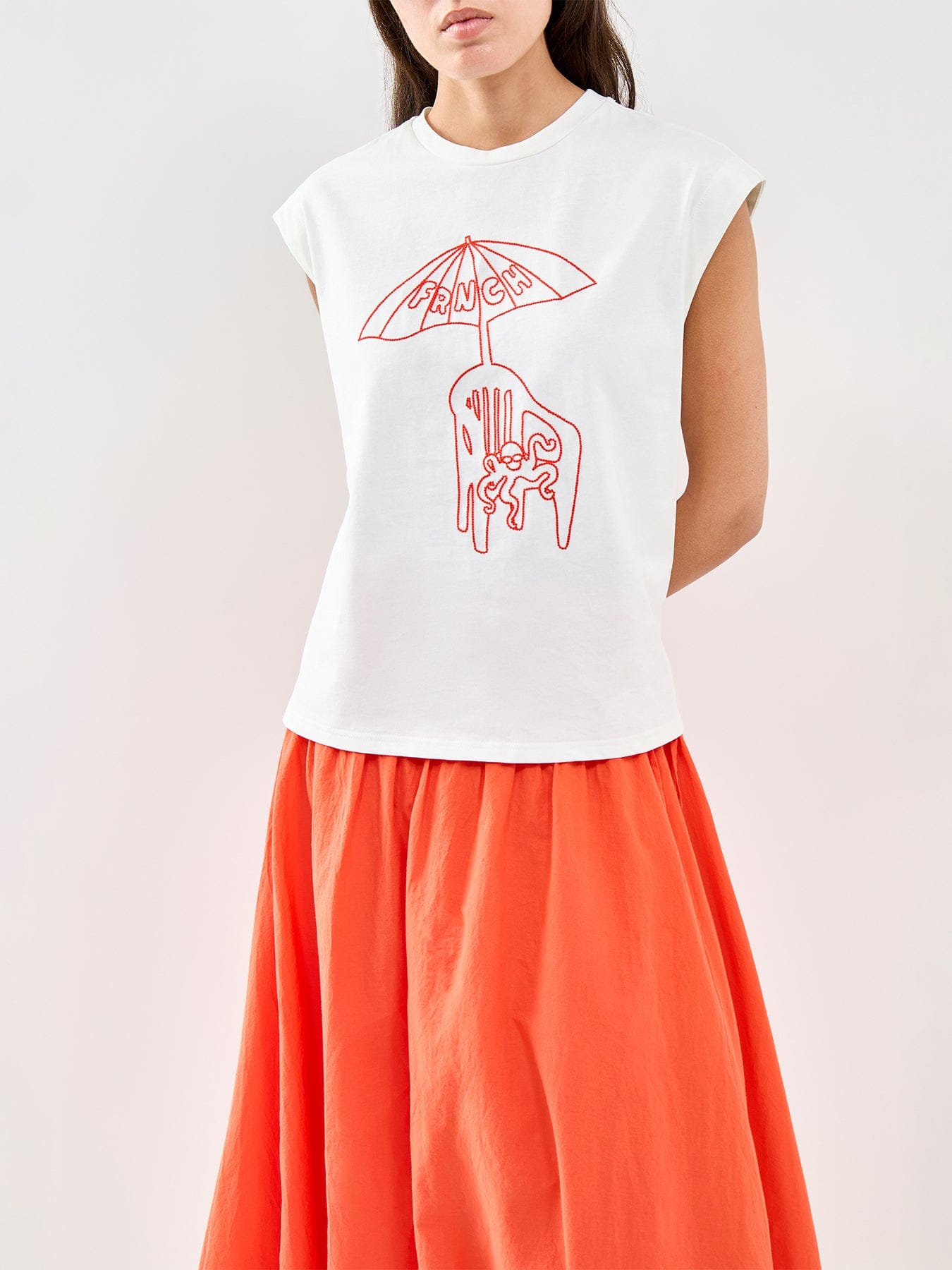 FRNCH Santino Graphic T - Shirt White
