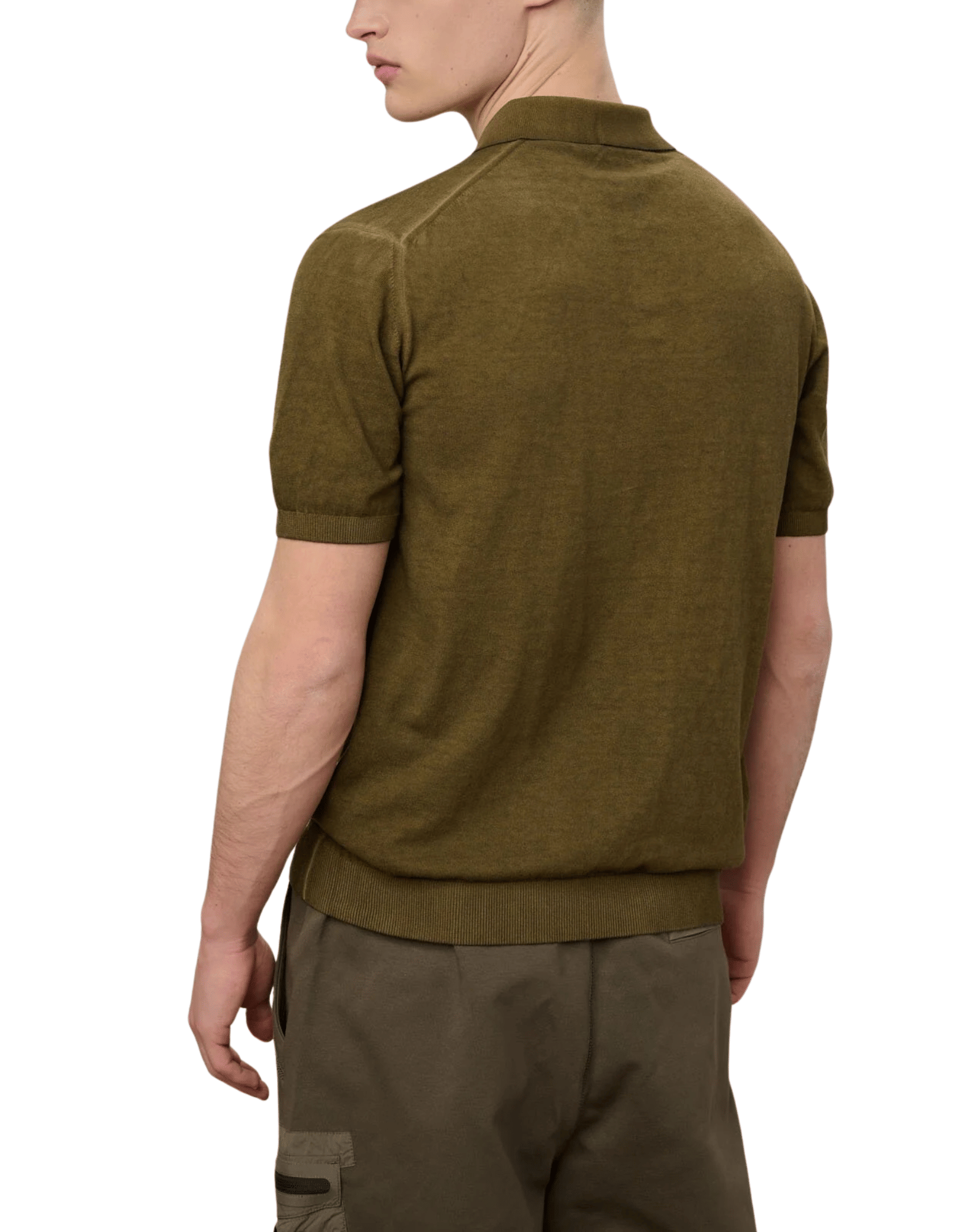 Polo Green Esmond Shaded Open - Neck Polo Shirt