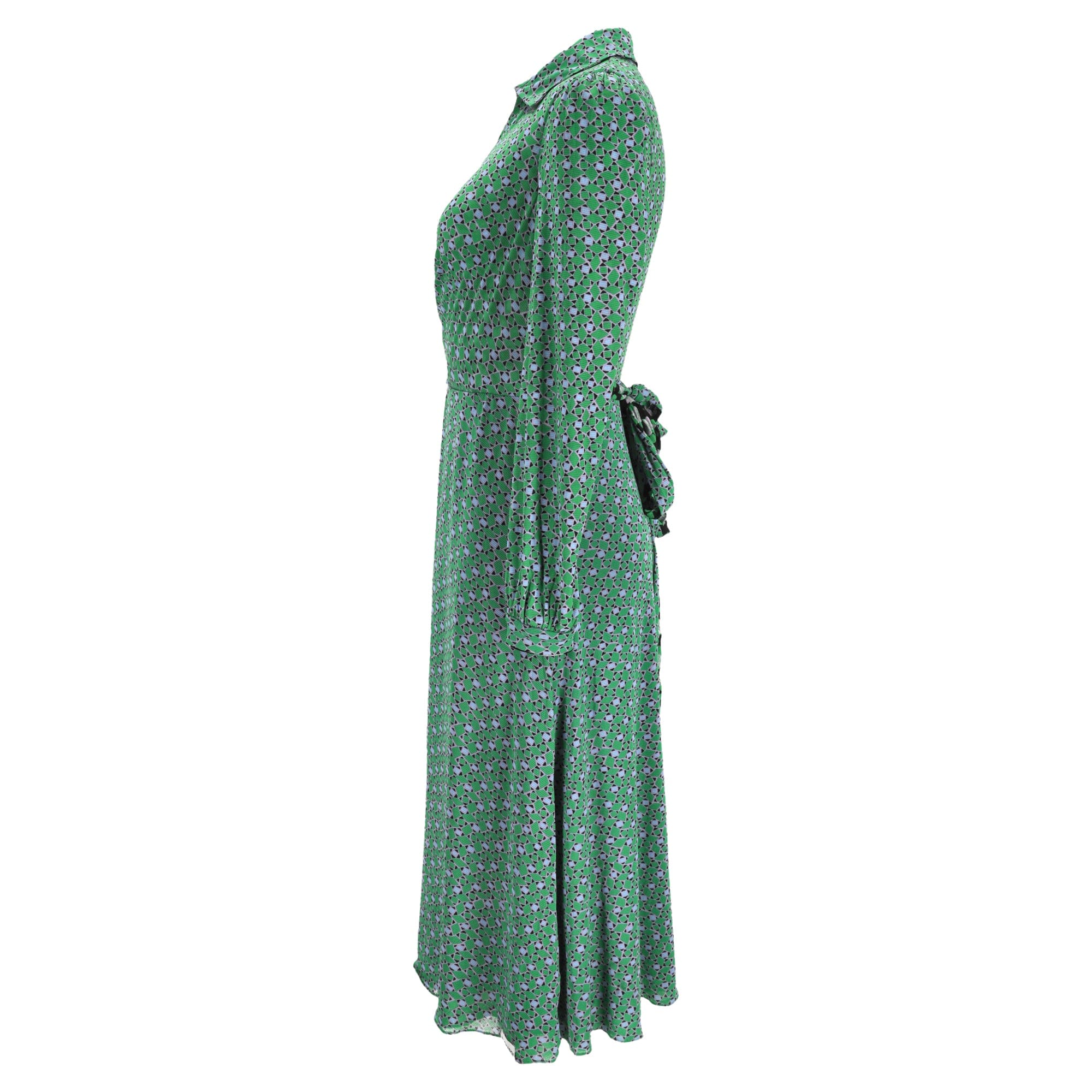 REVERSIBLE DVF Floral - Print Reversible Midi Wrap Dress in Multicolor Viscose